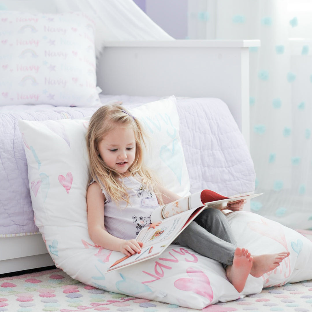 Personalized Kids Floor Cushion - Custom Name & Design, Soft Play Mat for Toddlers, Nursery Decor, Reading Nook, Playroom Seating - Perfect for Playtime, Storytime & Relaxation