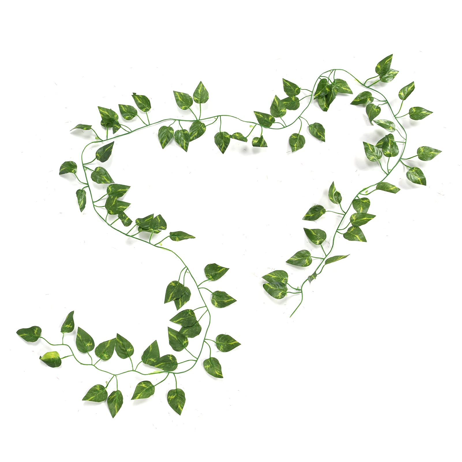 Artificial Hanging Rattan Vine with Green Leaves - Realistic Fake Plant Decor for Air Conditioner, Water Pipes, Garden Walls - Perfect for Home, Office, Wedding & Party Decoration