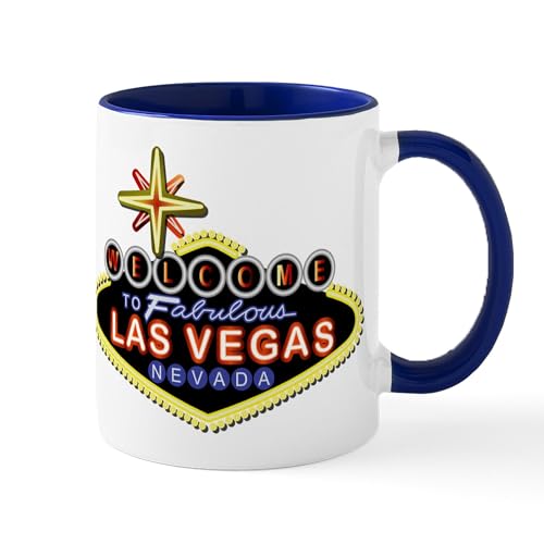 White/Navy Inside - Fabulous Las Vegas Mug