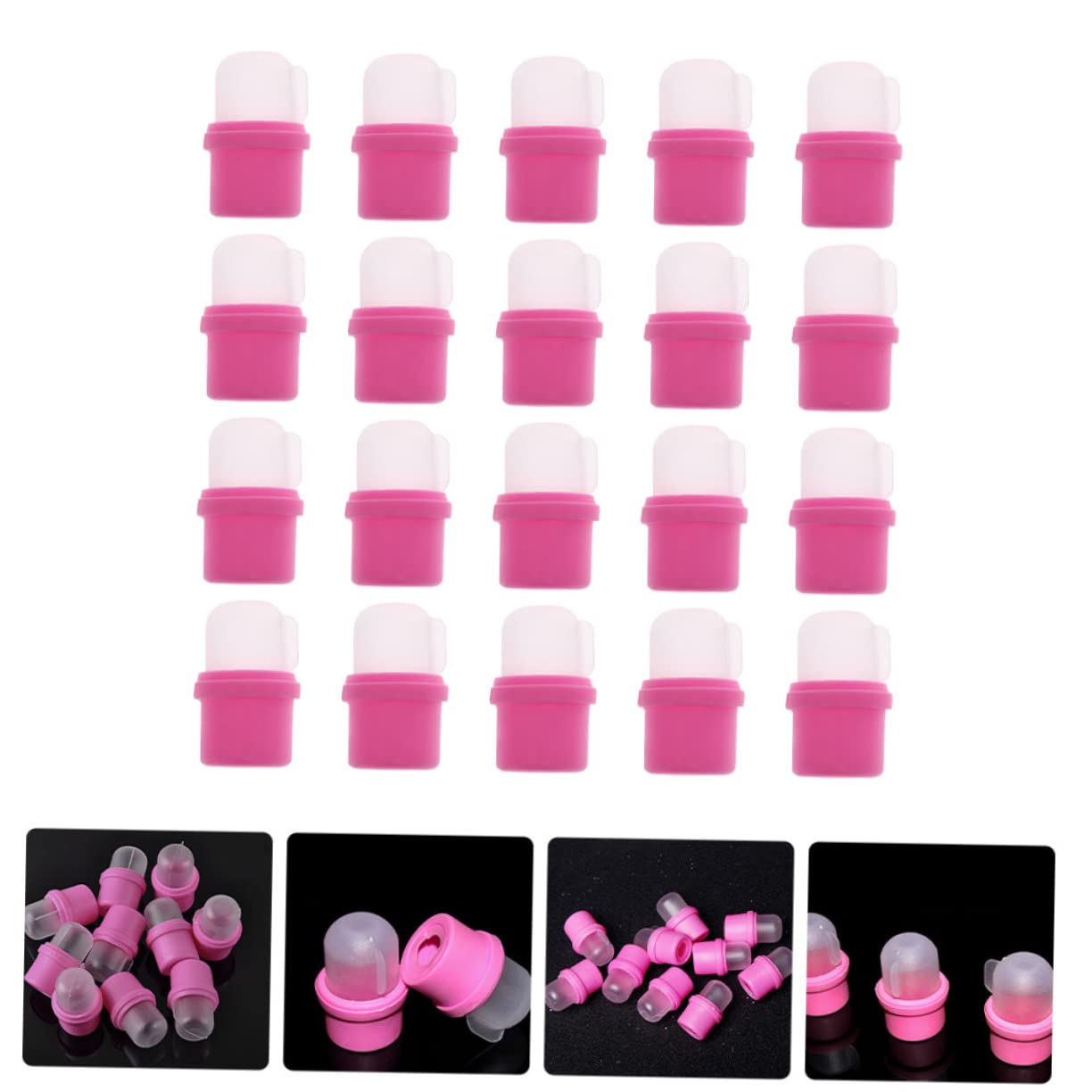 Minkissy 20pcs Reusable Nail Soaker Caps for Nail Polish Remover - Comfortable Soak Off Caps for Nail Art & DIY Manicures at Home - Perfect for Gel, Acrylic & Dip Powder Removal