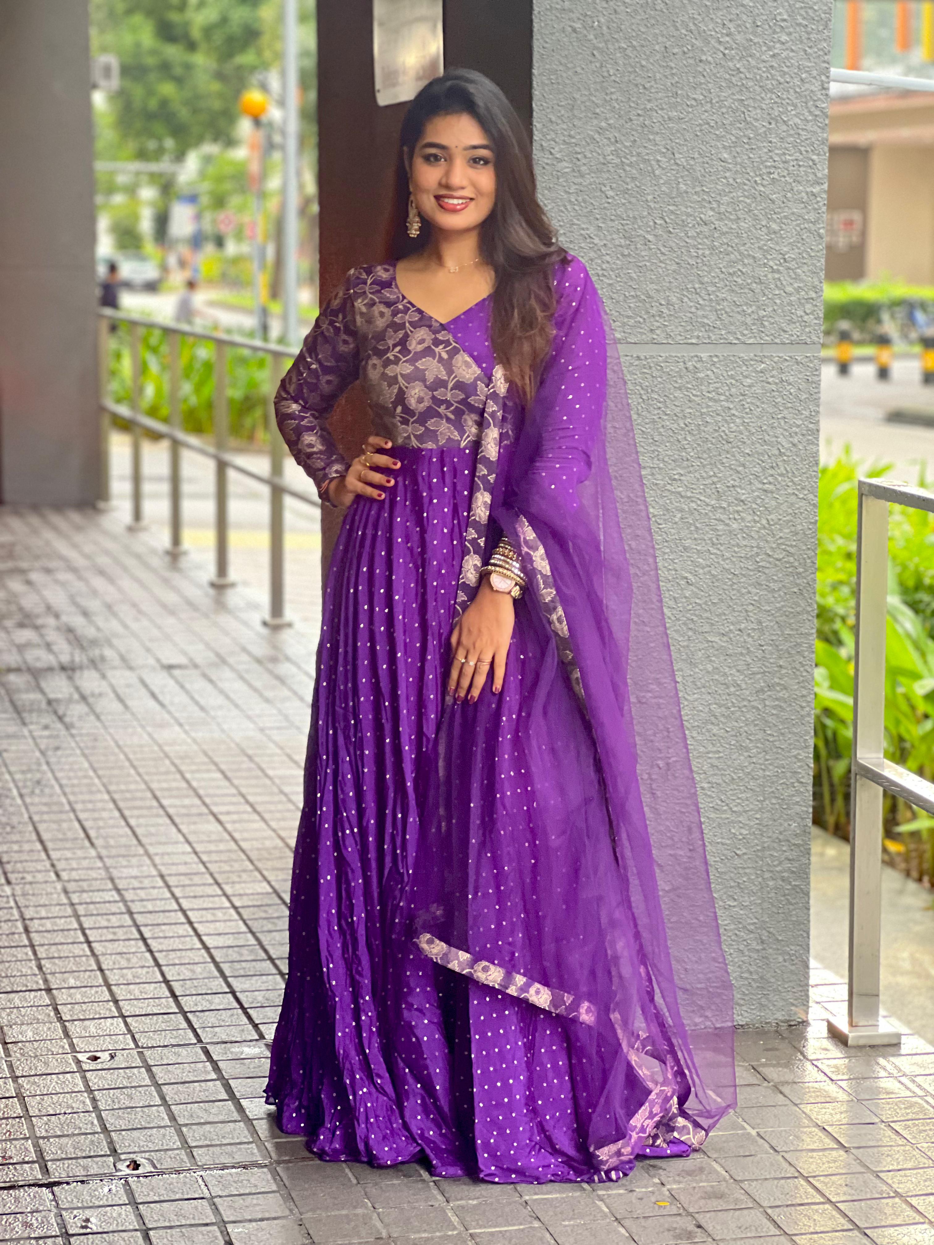 DD630 Madhubana Premium Anarkali Indian Ethnic Dress for Women - Perfect for Weddings, Festivals & Special Occasions