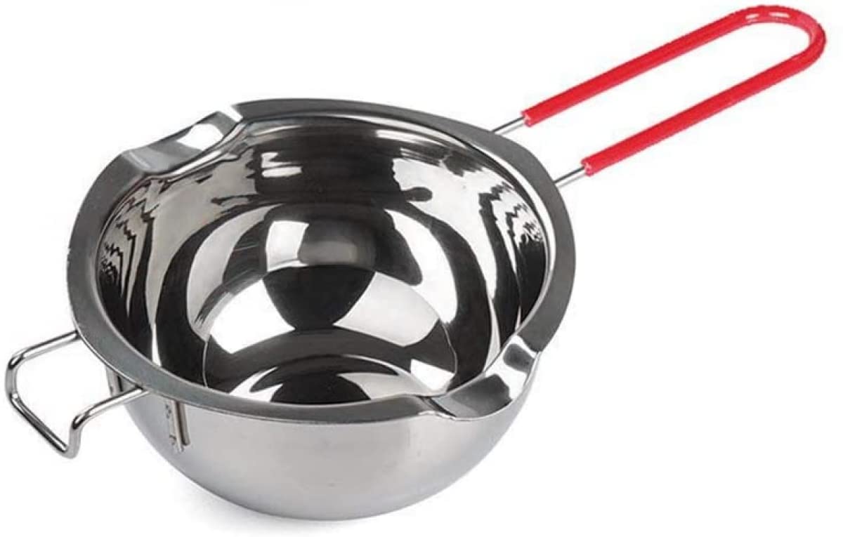 Premium Stainless Steel Melting Pot with Handle & Spouts - Double Boiler Butter Melter, Chocolate Melting Bowl, Water Bath Bowl for Candy Making, Soap Crafting & DIY Cosmetics | Ideal for Home Kitchens & Professional Bakeries