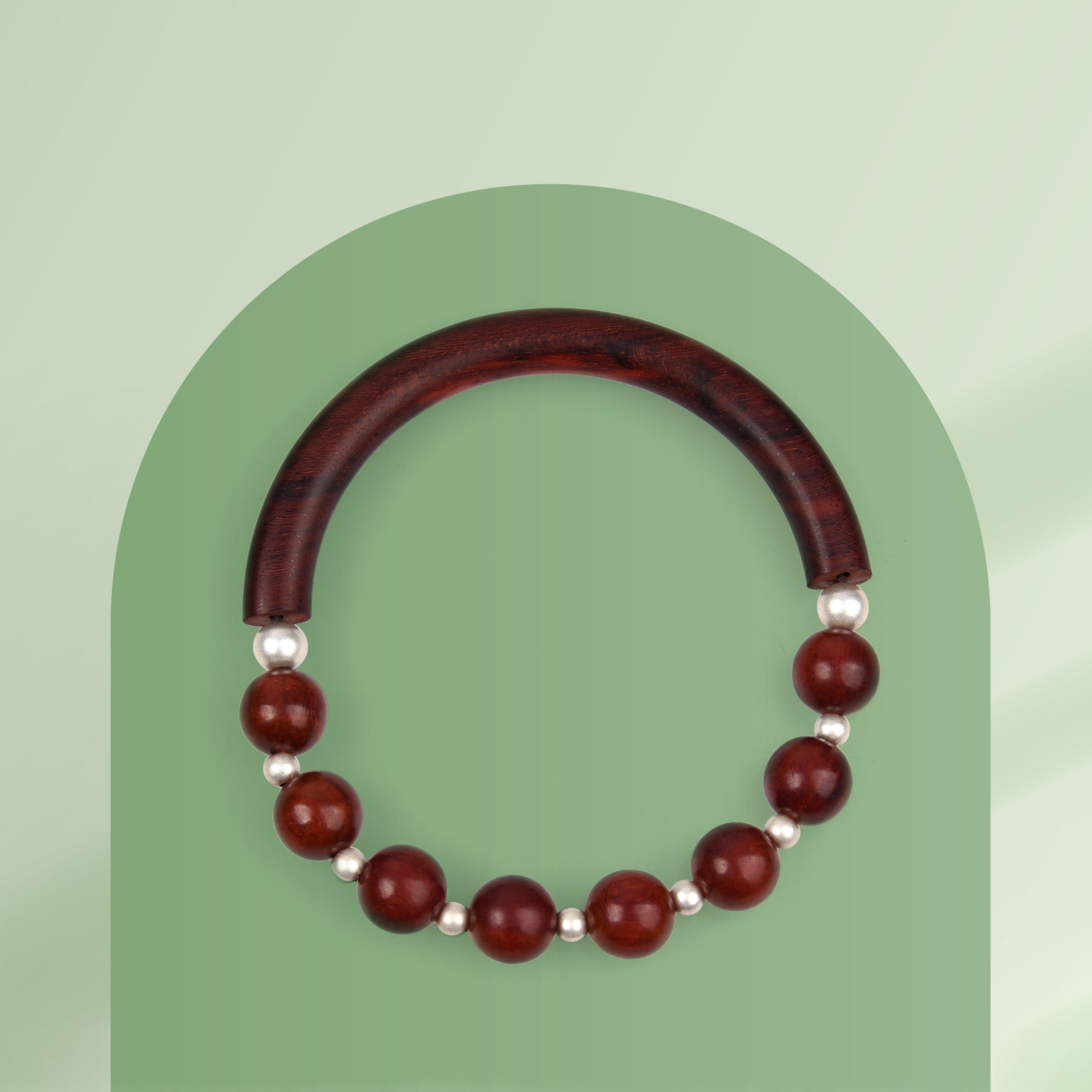 Adjustable Wood Beads Bracelet for Women - Handmade Natural Wooden Bead Jewelry - Perfect for Boho, Yoga & Everyday Wear