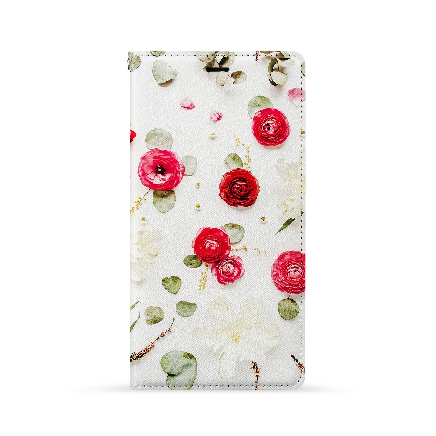iPhone Wallet Case with Flat Flower Design - Slim Card Holder for iPhone 12/13/14 Pro Max - Perfect for Everyday Use & Travel Accessories