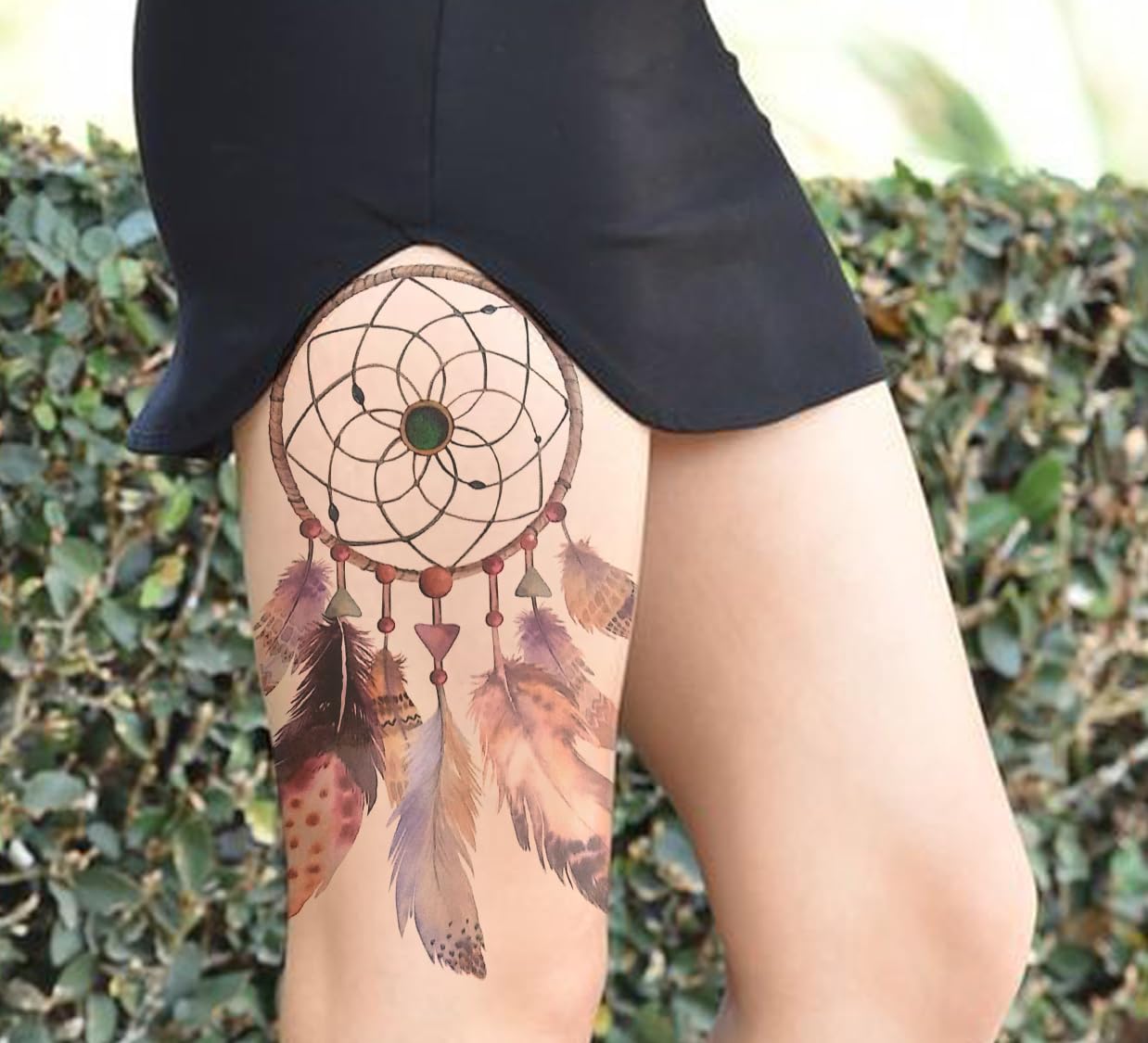 Waterproof Temporary Tattoo Stickers for Men & Women - 3D Realistic Flowers, Butterflies, Stars, Angels, Wolves & Armband Designs (21X15cm) | Perfect for Parties, Festivals, Cosplay & Body Art | HB-626