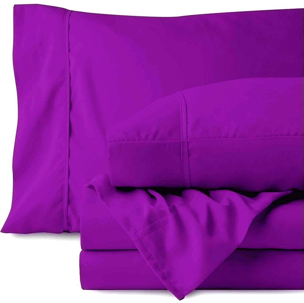Premium 600 Thread Count Egyptian Cotton Emperor Size Sheet Set - 6 Piece Deep Pocket (16