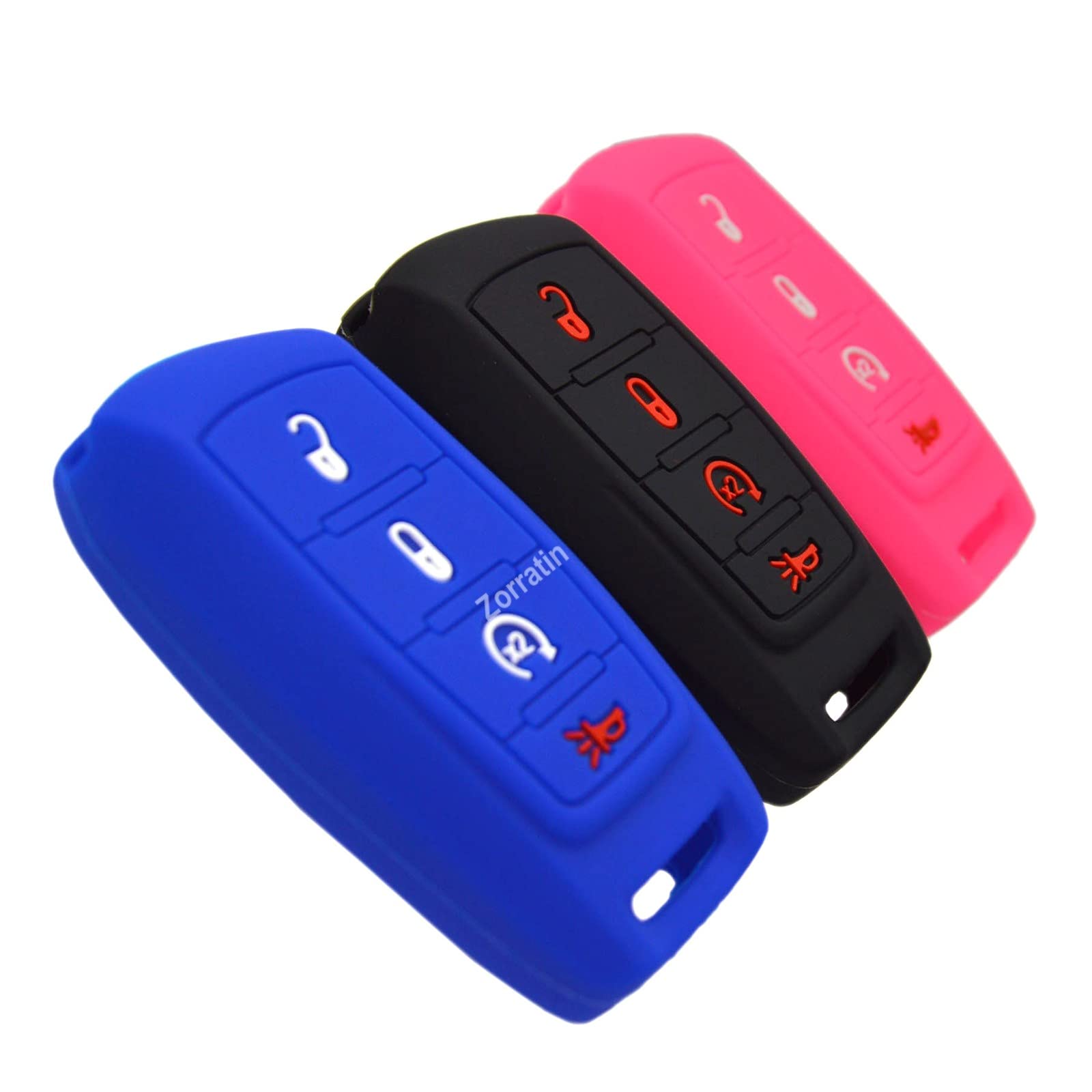 Premium Silicone Key Fob Cover for RAM 1500/2500/3500 (2019-2022) - Durable Remote Protector with 4-Button Design | Perfect for Truck Owners & Outdoor Adventures