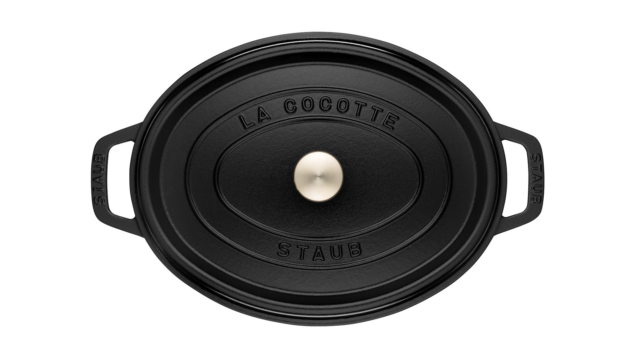 Staub 37cm Cast Iron Dutch Oven - Enameled Black Cocotte for Stovetop, Oven & Grill - Perfect for Braising, Stewing & Baking - Heavy Duty Cookware for Home Chefs
