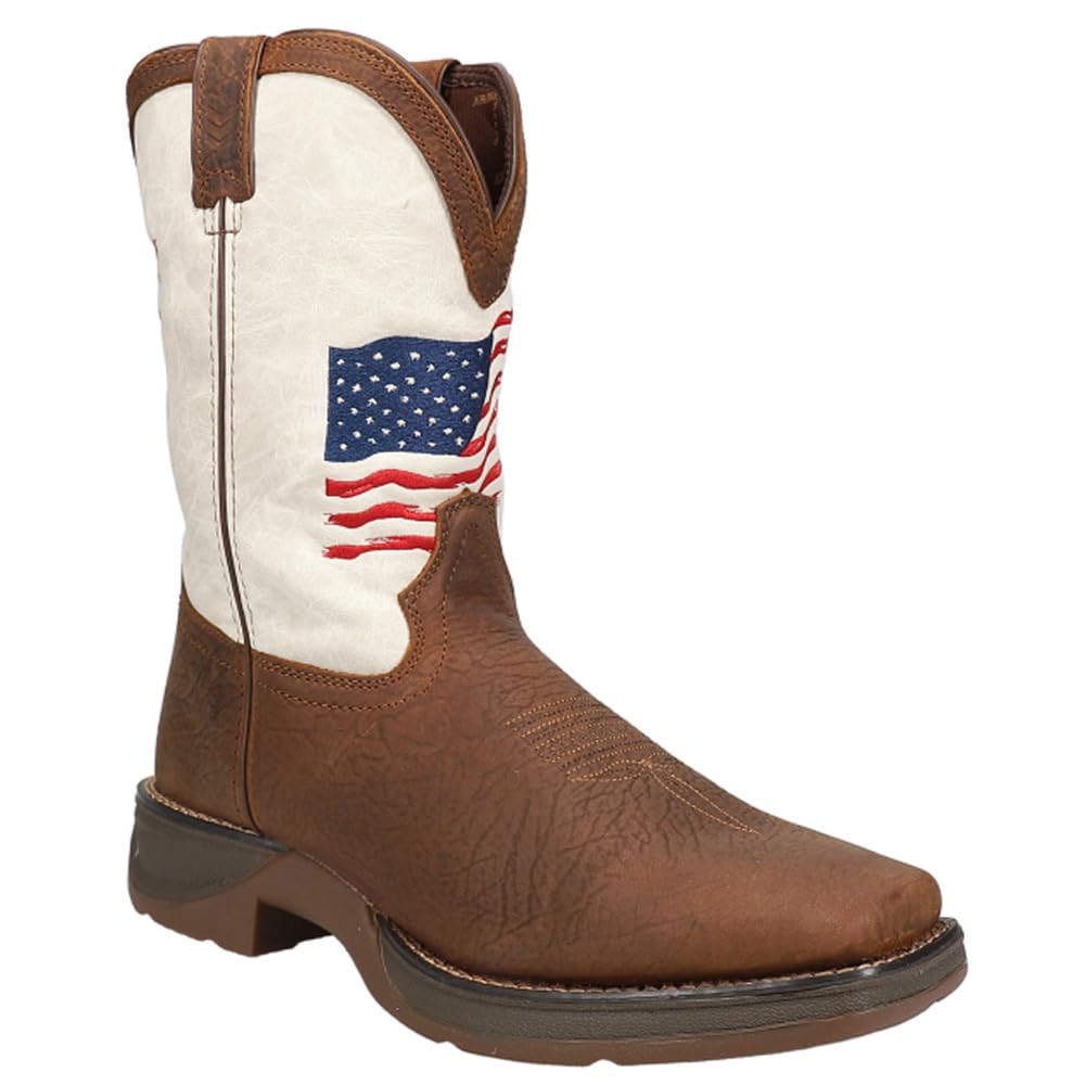Durango Lil Little Kids Distressed Flag Western Boots - Comfortable Cowboy Boots for Toddlers & Young Girls - Perfect for Rodeos, Parties & Western Style Outfits