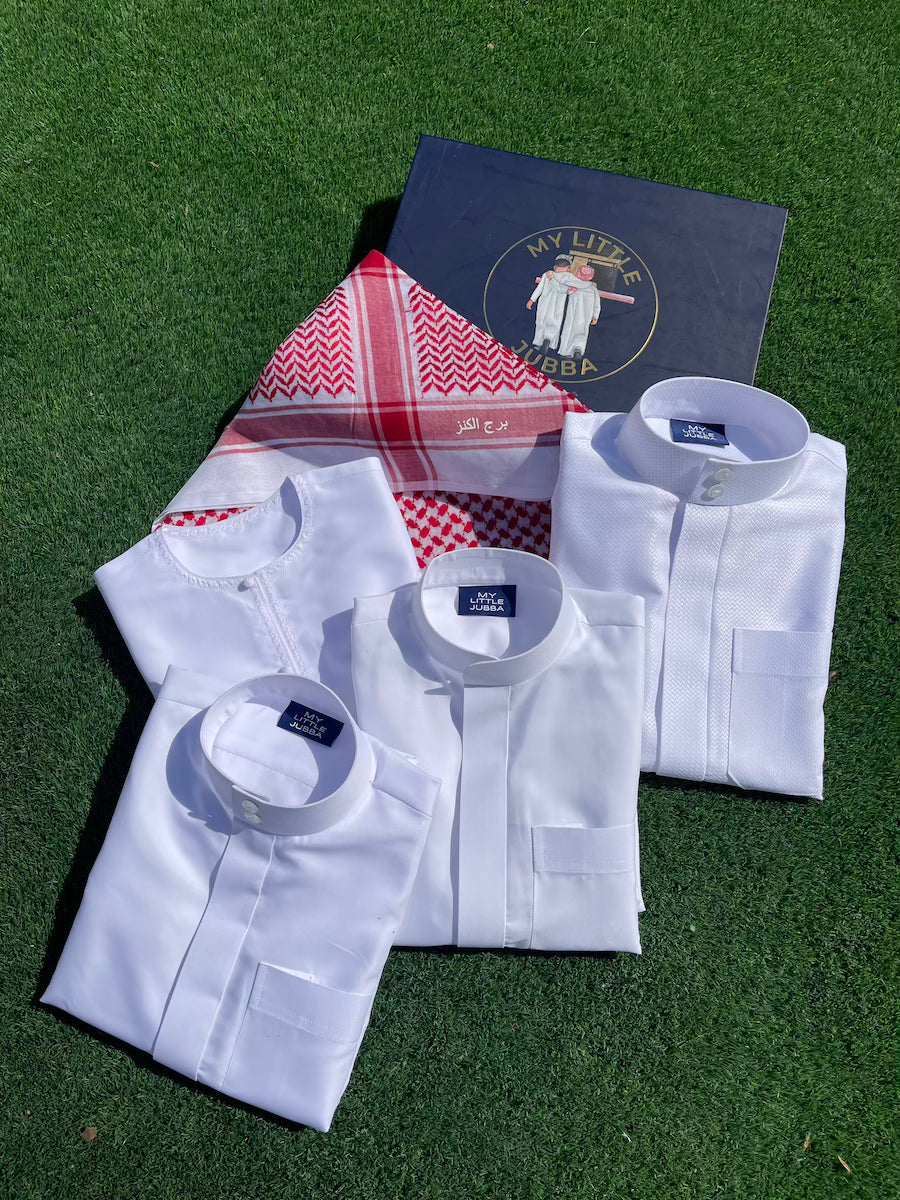 Premium 3-Pack Men's Thobe Set with FREE Shemagh & Skull Cap - Traditional Islamic Robe for Prayer, Eid & Special Occasions