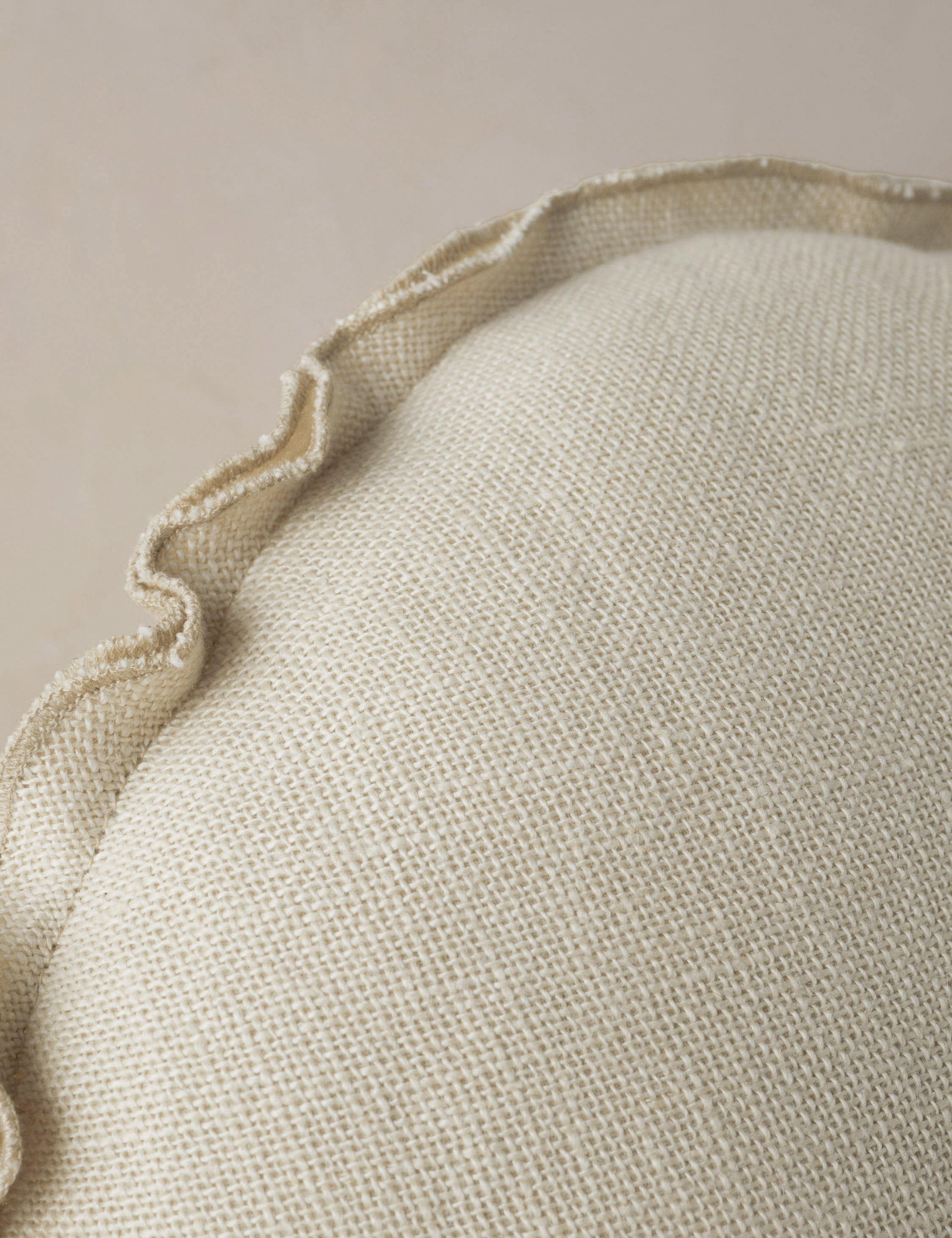 Arlo Linen Round Pillow - Soft & Breathable Decorative Throw Pillow for Sofa, Bed, Nursery - Perfect for Home Decor, Living Room & Bedroom Accents