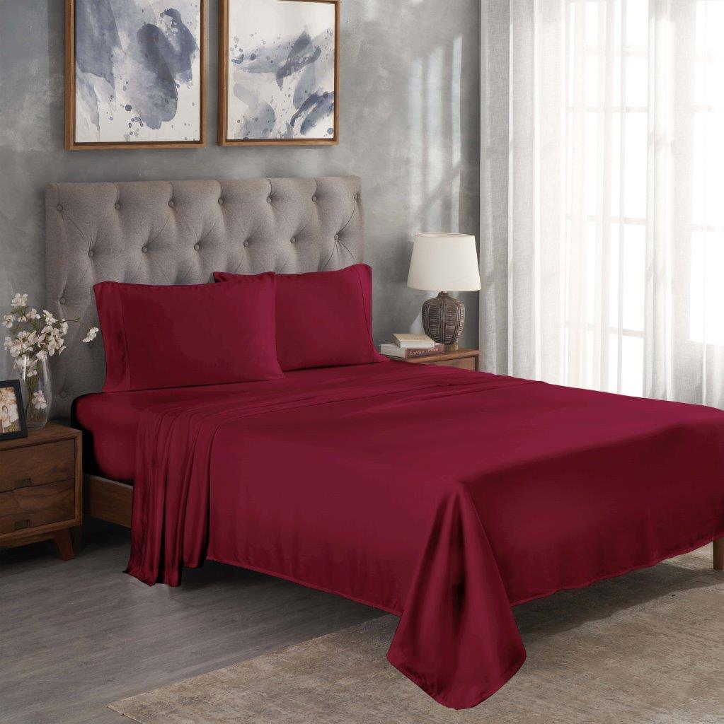 300 Thread Count Modal From Beechwood Extra Deep Pocket Sheet Set - Ultra Soft & Breathable Bedding for Queen/King Size Mattresses - Perfect for Luxury Hotels, Guest Rooms & Master Bedrooms
