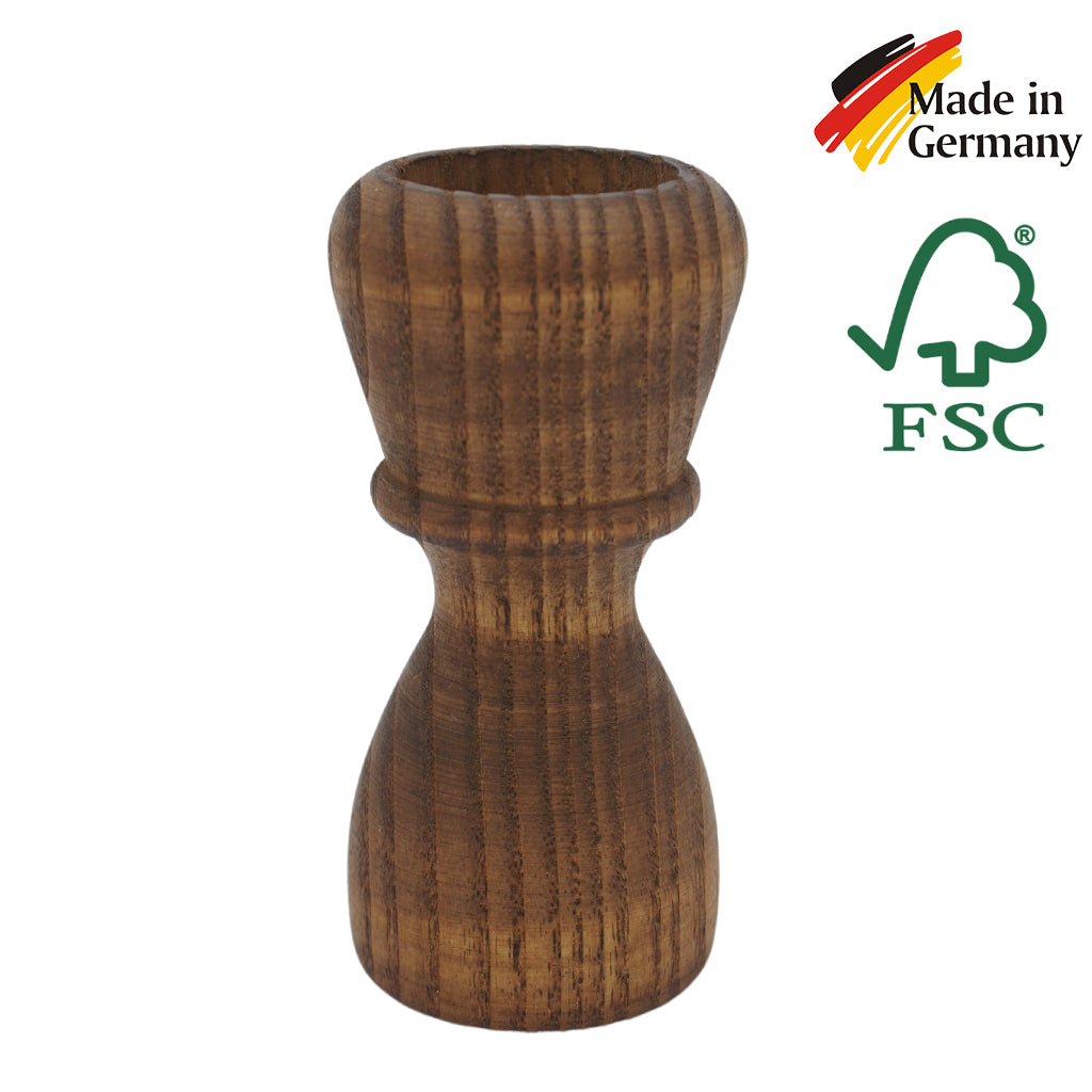 Premium Rustic Brown Wood Shaving Brush Handle - FSC Certified Wood for 24mm & 26mm Knots - Perfect for Wet Shaving & Beard Grooming at Home or Travel