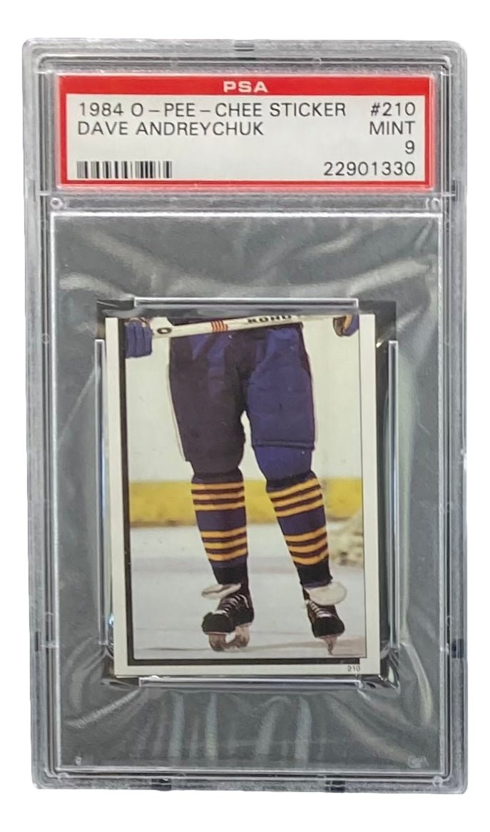 Dave Andreychuk 1984 O-Pee-Chee Rookie Card #210 PSA Mint 9 - Hockey Collectible for Display & Investment