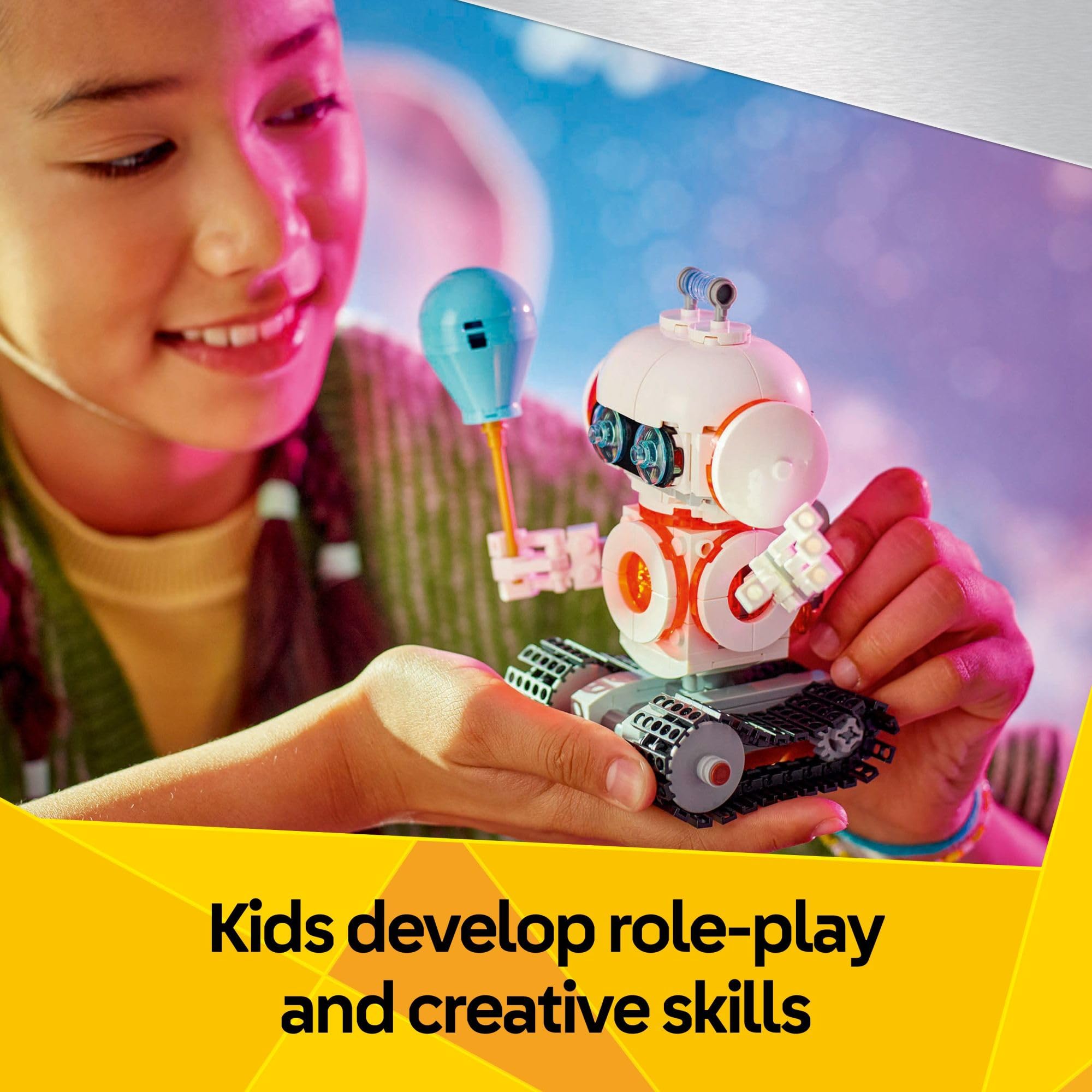 LEGO Creator 3-in-1 Space Robot Building Kit - Transformable Robot, Spaceship & Robot Dog STEM Toy for Kids Ages 8+ | Creative Play, Birthday Gifts & Educational Fun for Boys & Girls | Perfect for Space-Themed Parties & STEM Learning Activities