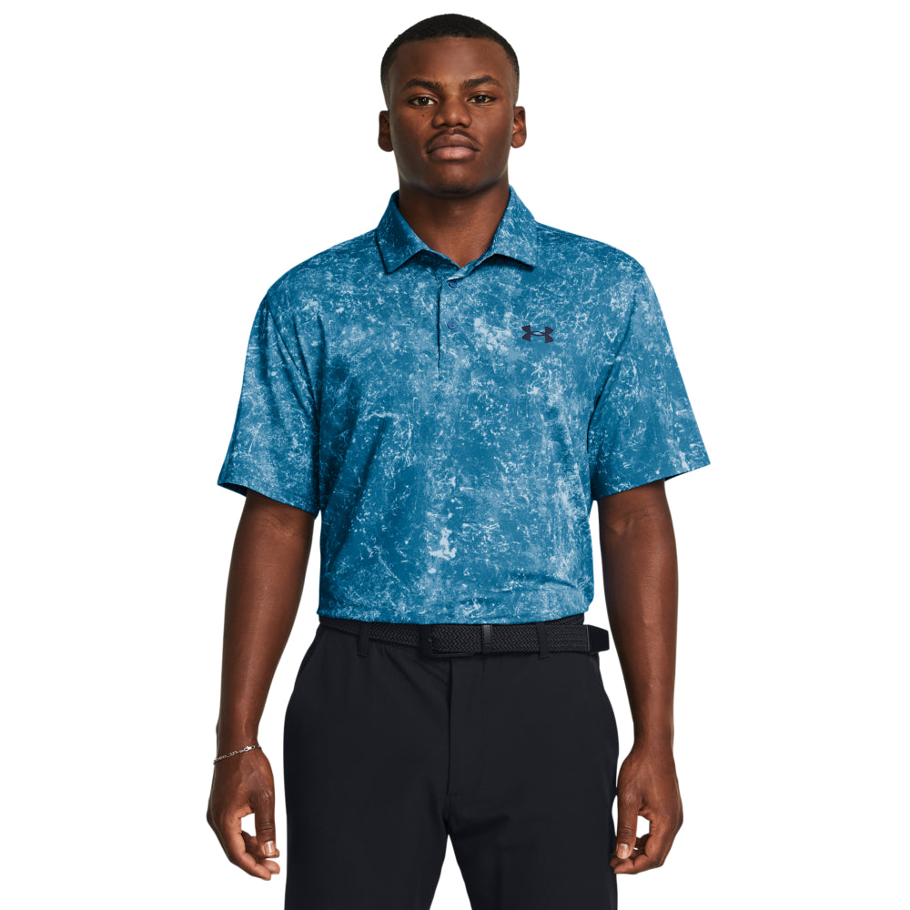Men's Under Armour Playoff Printed Polo Shirt - Moisture-Wicking, Breathable & Quick-Dry Performance Golf & Casual Wear