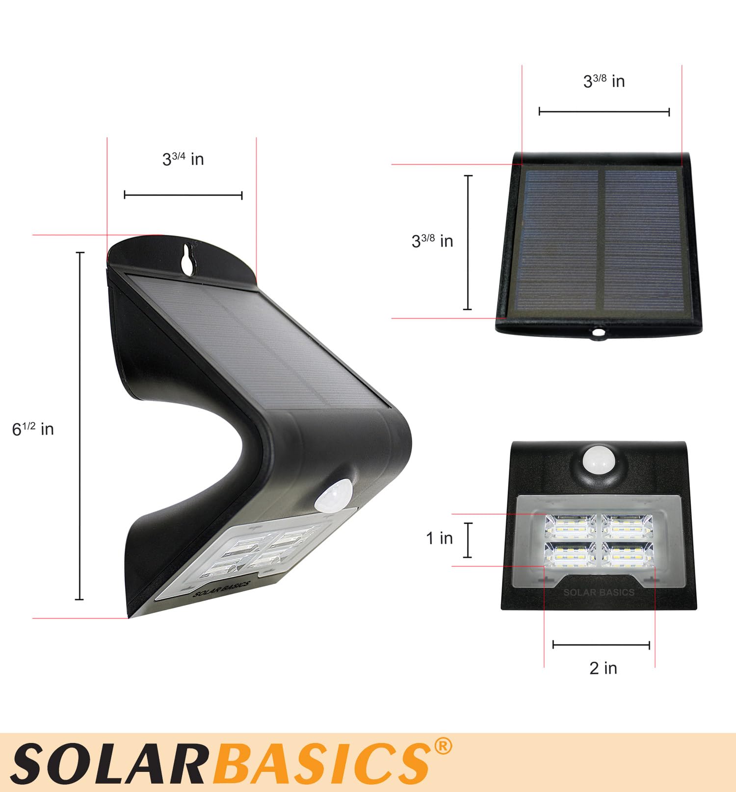 Solar Powered LED Outdoor Security Lights with Motion Sensor - Waterproof Wall Lighting for Steps, Stairs & Pathways - Dusk to Dawn & Accent Modes - Weather Resistant Resin Housing (4 Pack) - Perfect for Porch, Garage, Garden & Driveway Safety Lighting