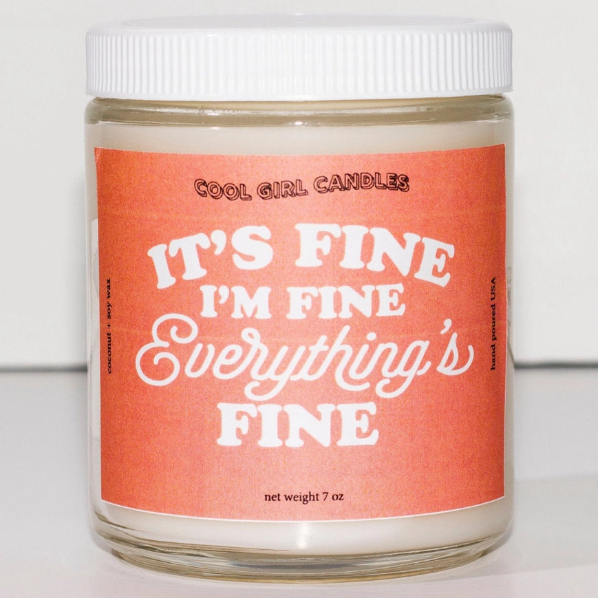 Everything's Fine Scented Candle - Relaxing Aromatherapy for Stress Relief & Home Decor | Perfect for Meditation, Yoga, and Cozy Evenings