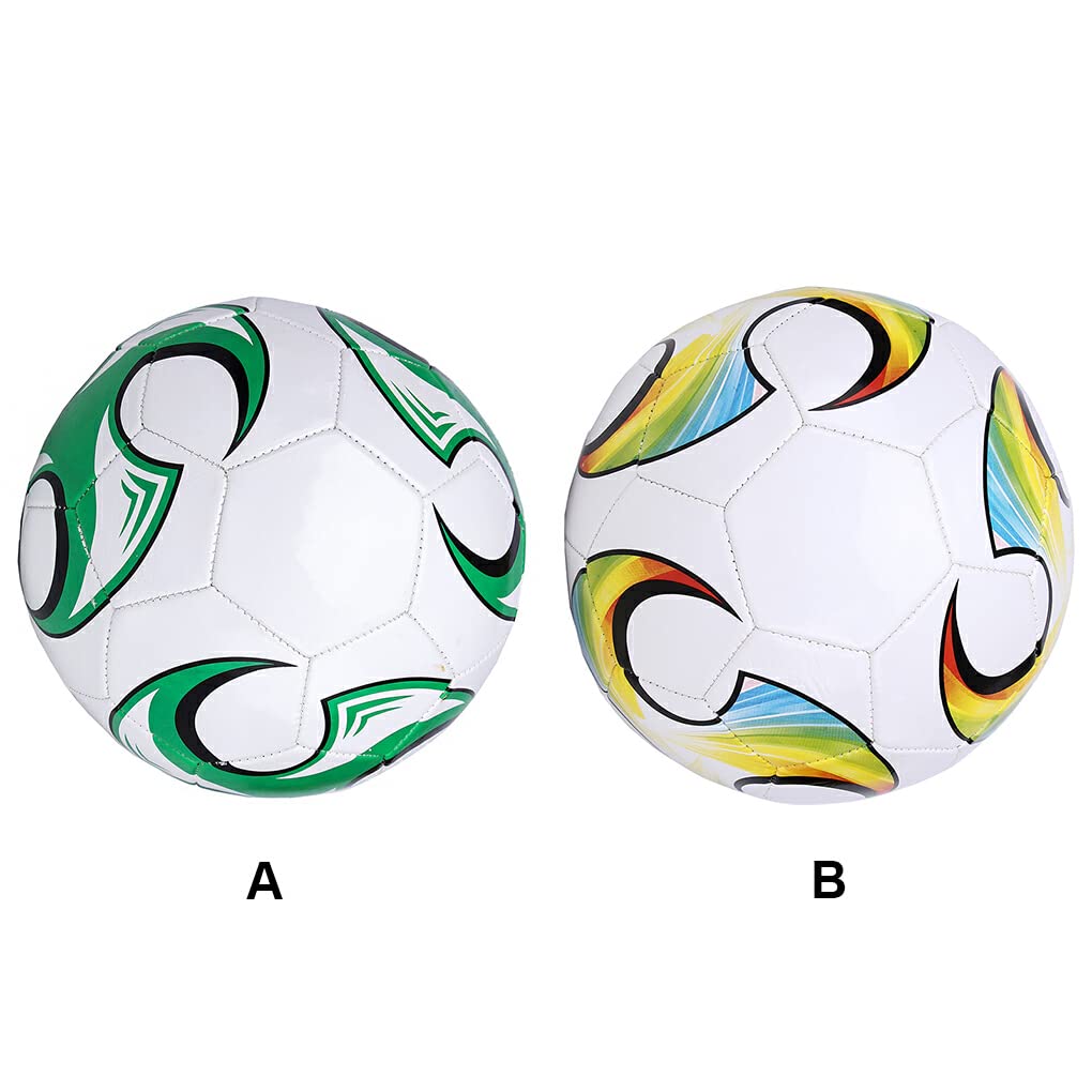Hi.FANCY Size 5 22cm Professional PU Soccer Ball for Toddlers & Beginners - Competition, Training & Outdoor Sports - White & Green - Perfect for Youth Leagues, Backyard Practice & School PE Classes