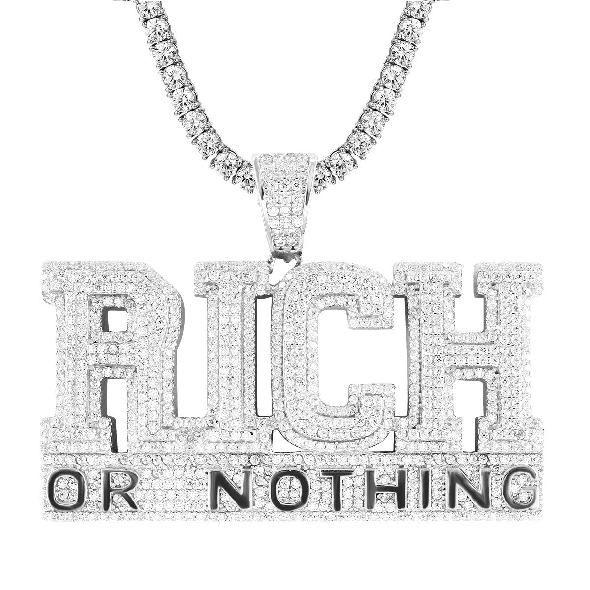 Double Layer Hip Hop Pendant Chain for Men - Gold & Silver Plated Necklace - Perfect for Streetwear, Rap Concerts & Urban Fashion