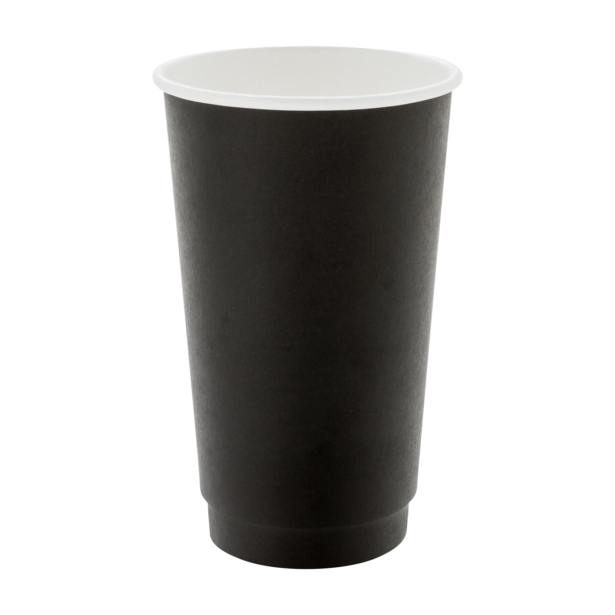 16 oz Black Double Wall Paper Coffee Cups - 500 Count Bulk Box (3.5