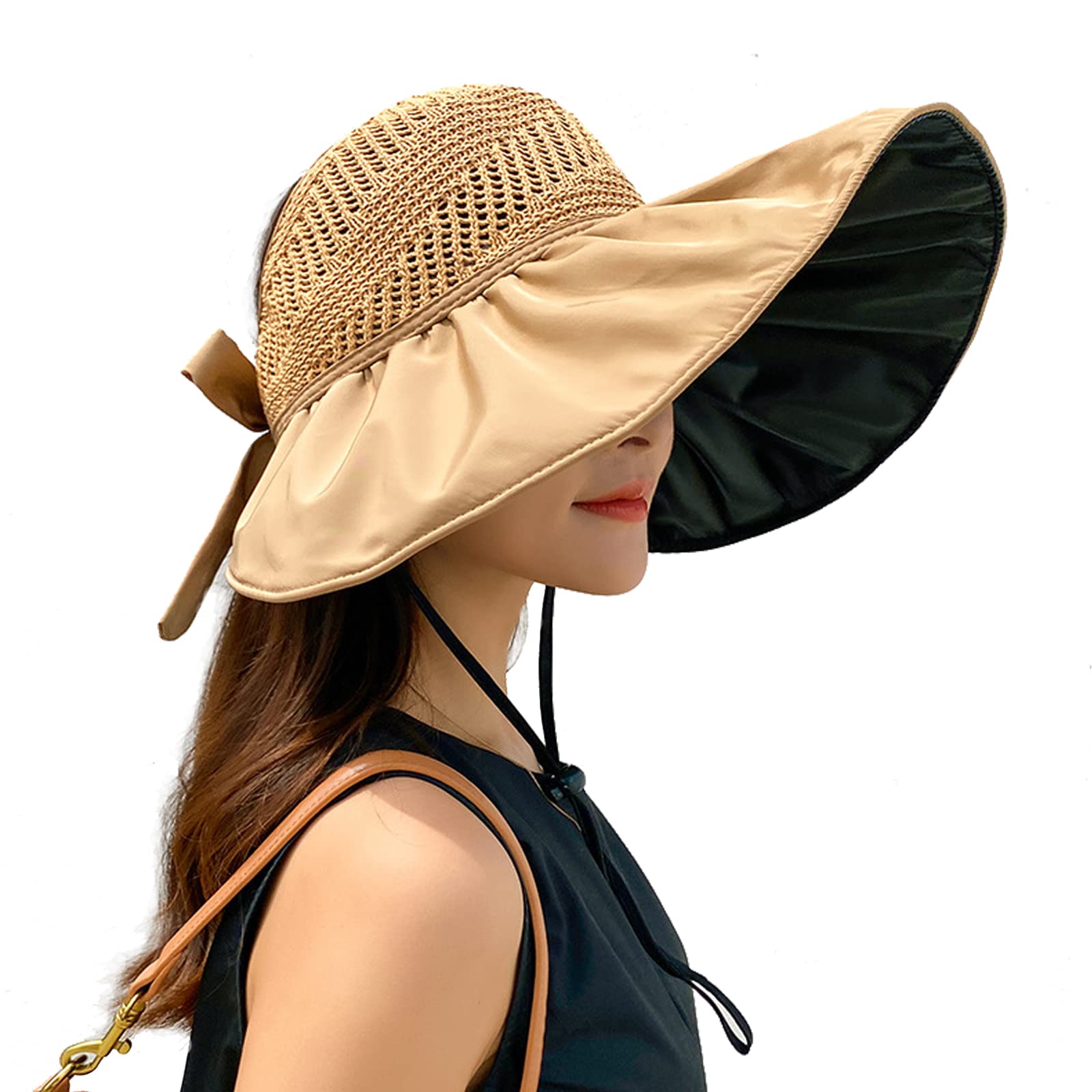 Women's UV Protection Sun Hat - Wide Brim Foldable Summer Hat with Sun Protection Coating | Perfect for Beach, Gardening & Outdoor Activities