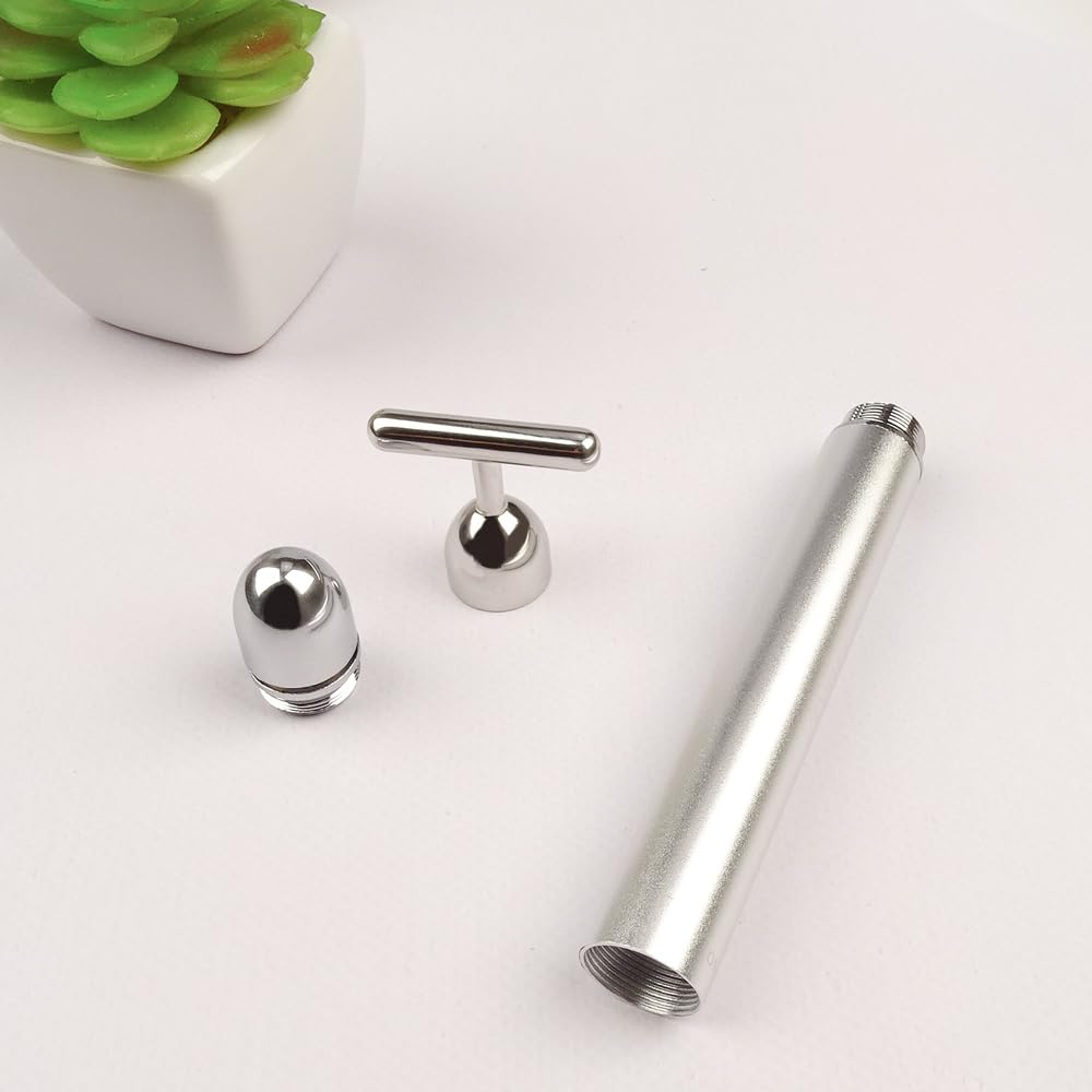 24K Gold Electric Facial Massager Machine - Rechargeable Face Roller for Skin Tightening & Wrinkle Reduction | Little Curious Silver Face Massager for Anti-Aging & Relaxation | Perfect for Home Spa & Nighttime Skincare Routine