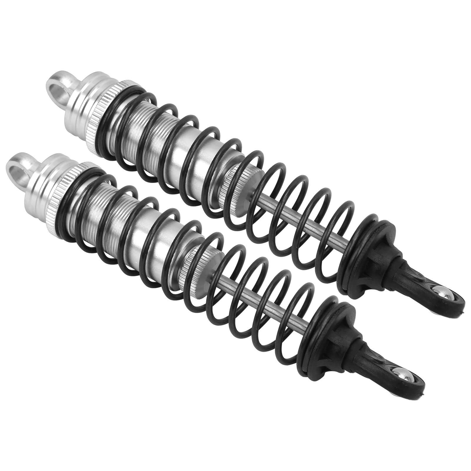Haowecib Oil Filled RC Shock Absorbers - Adjustable Elastic Spring Shocks for Slash 2WD RC Cars (Silver) | Durable Off-Road Performance Upgrade for Bashing & Racing