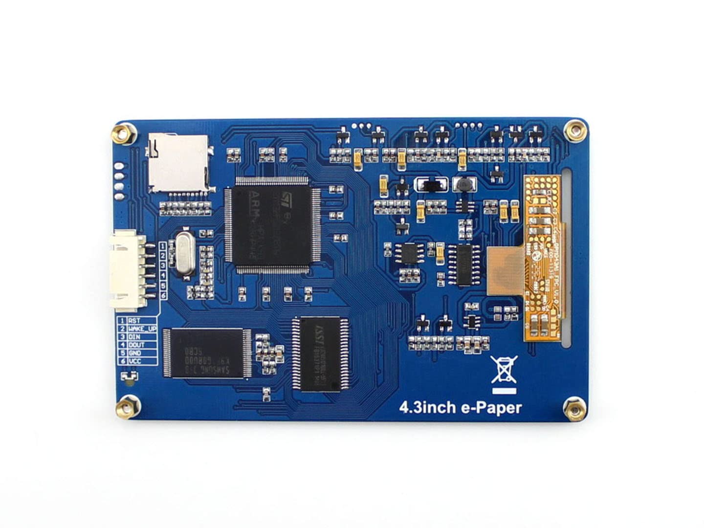 4.3inch Waveshare E-Paper Display with Serial Interface - 800x600 Resolution, Embedded Fonts, Compatible with Raspberry Pi 4B/3B+/3B/2B/A+/Zero/Zero W/WH/Zero 2W - Perfect for DIY Projects, Digital Signage & E-Reader Applications