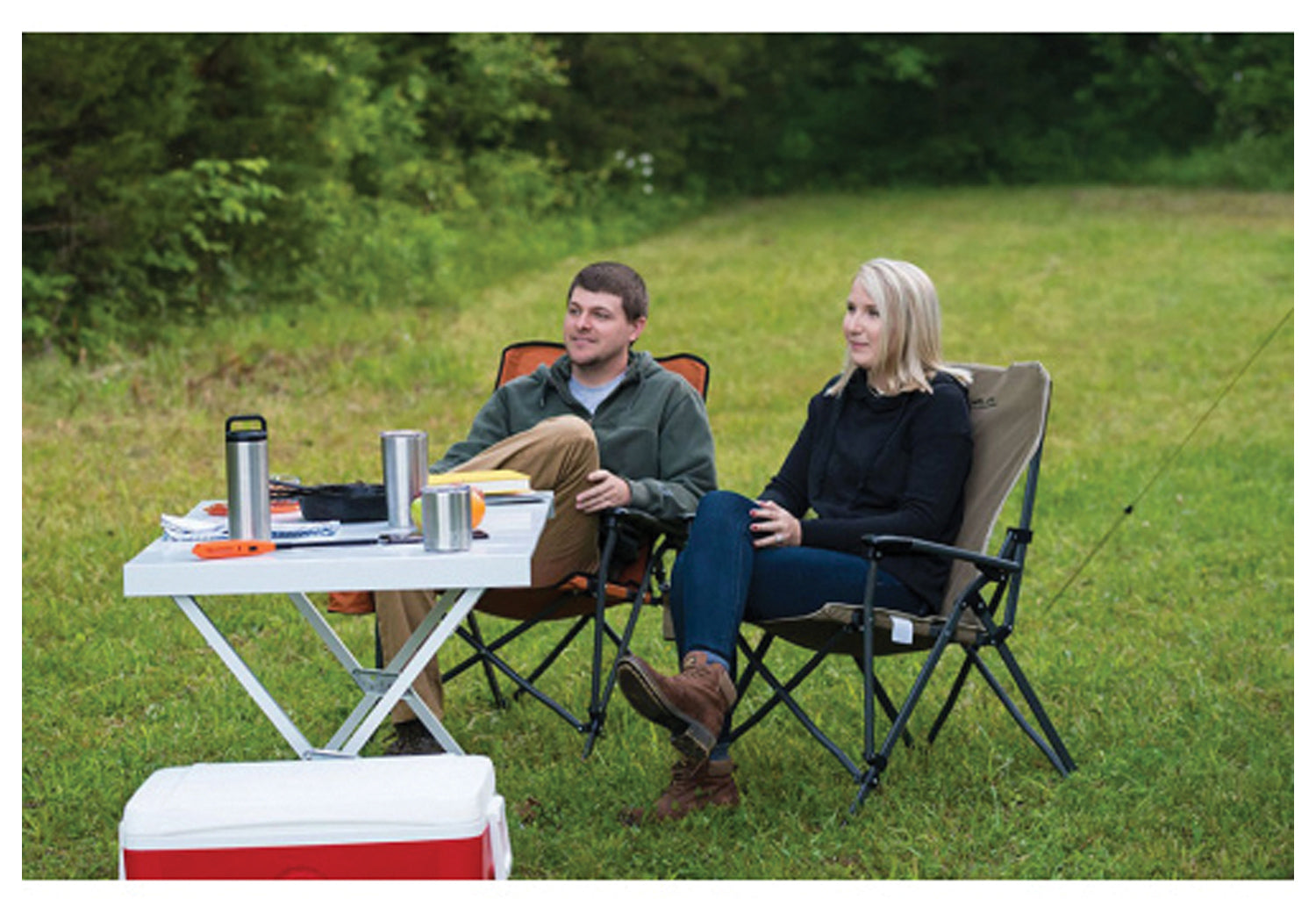 Alps Mountaineering XL Silver Outdoor Dining Table - Heavy Duty 6-8 Person Picnic Table for Patio, Backyard, Camping & RV - Weather Resistant Metal Frame with Spacious Tabletop