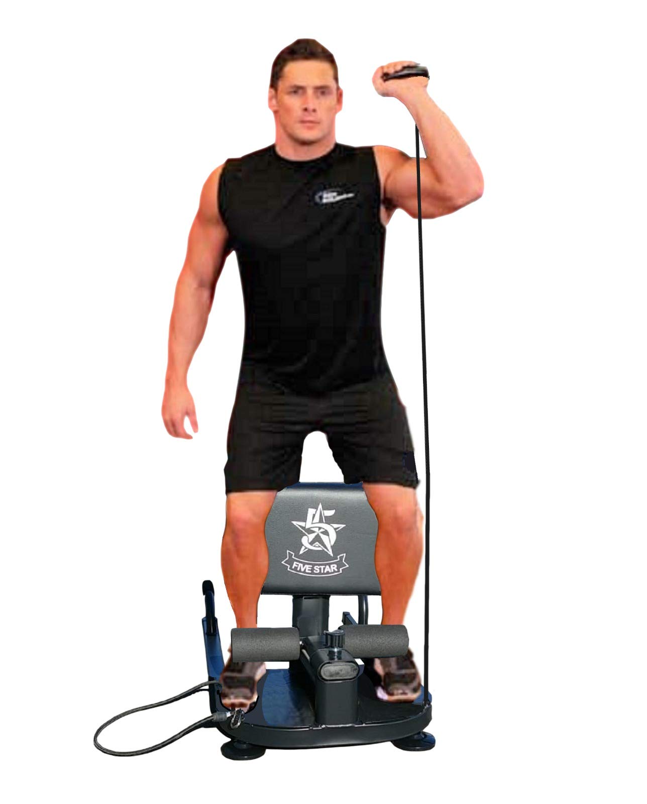 3-in-1 Multifunctional Squat Machine with Resistance Bands - Home Gym Equipment for Leg Workouts, Hip Training & Core Exercises | Perfect for Squats, Sit-ups & Push-ups | Compact Fitness Solution for Small Spaces (Black)