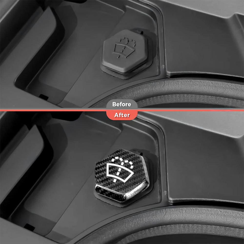 Premium Real Dry Molded Carbon Fiber Windshield Wiper Fluid Reservoir Cover for Tesla Cybertruck - Matte/Glossy Finish | Lightweight & Durable Upgrade | Perfect for Off-Roading & Car Shows