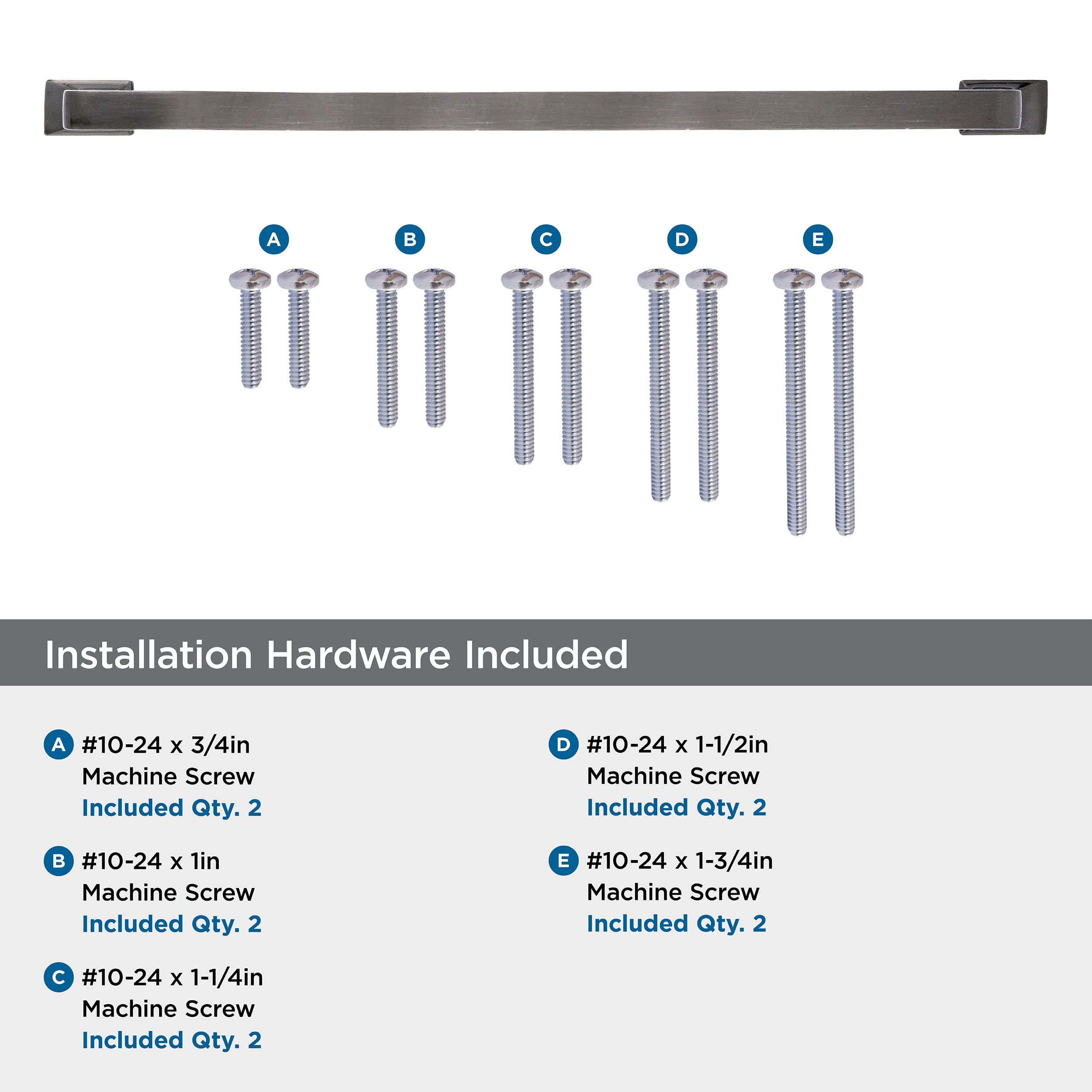 Amerock 12 Inch (305mm) Center to Center Graphite Appliance Pull - 1 Pack - Drawer Handle & Cabinet Hardware for Kitchen, Bathroom & Furniture (Westerly Collection)
