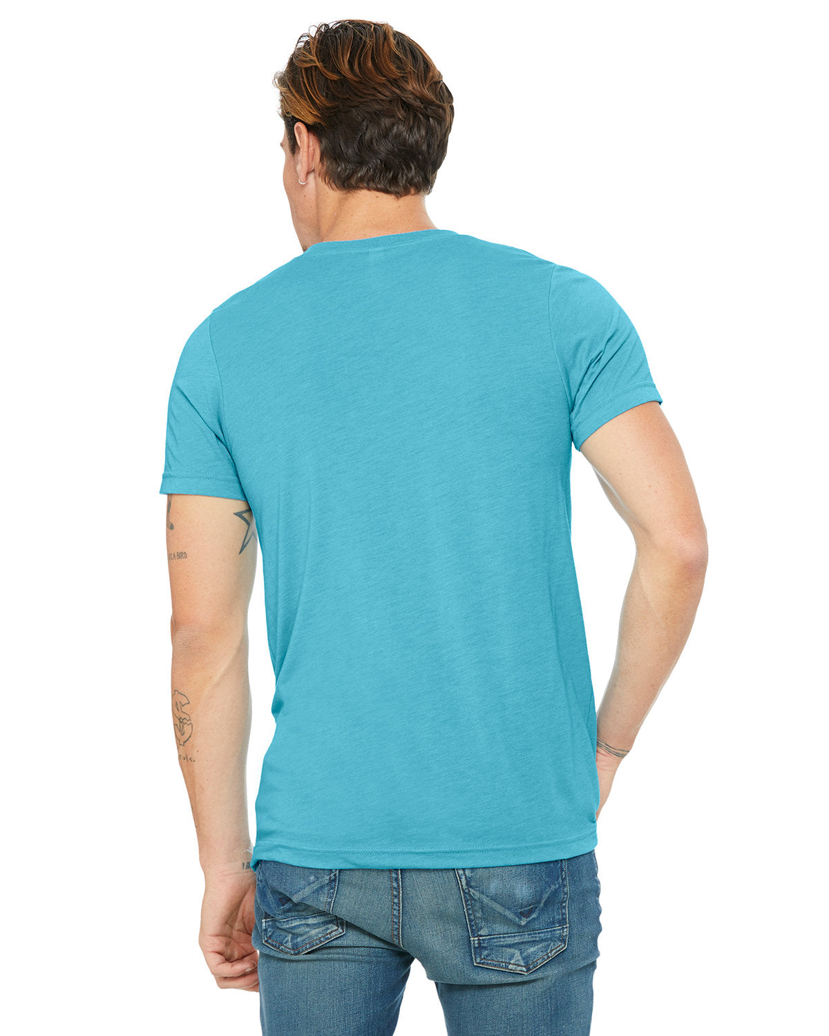 Bella + Canvas 3415C Unisex Triblend V-Neck T-Shirt - Soft Comfortable Tee for Men & Women - Perfect for Casual Wear, Gym, and Everyday Outfits
