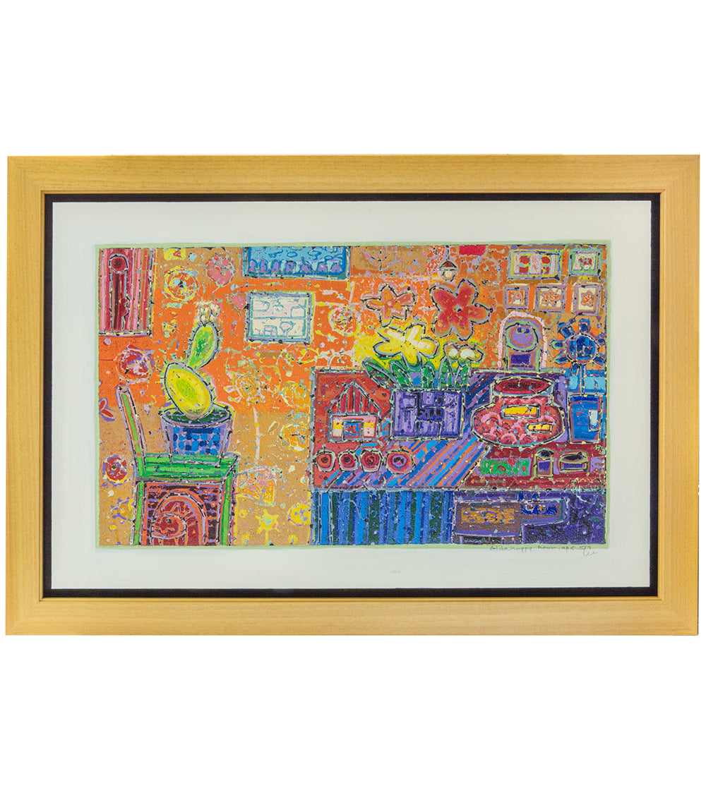 Original Woodblock Painting 'Aloha Happy' by Seung Lee - Hawaiian Art Print for Home Decor & Wall Art | Perfect for Living Room, Bedroom or Office