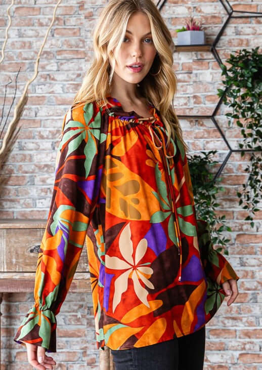 Fall in Paradise Versatile Women's Top - Final Clearance Sale | Perfect for Casual Outings, Beach Vacations & Layering