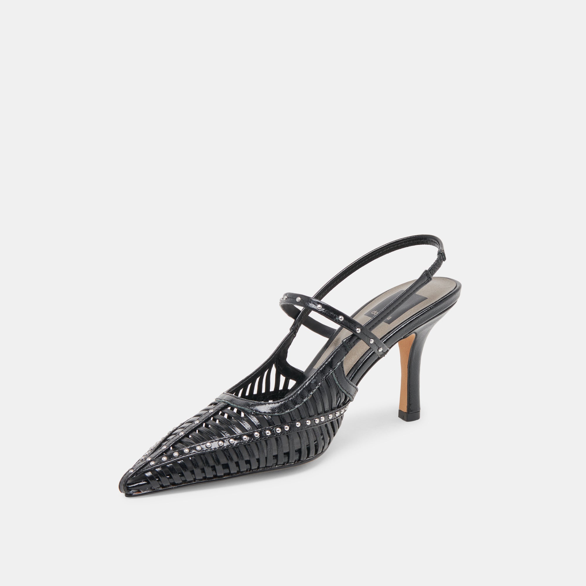 HENSAL HEELS - Midnight Crinkle Patent Leather High Heels for Women | Elegant Dress Shoes for Parties, Weddings & Evening Events