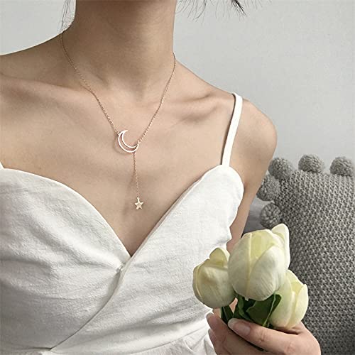 Crescent Moon and Star Pendant Necklace for Women & Teen Girls - Elegant Silver Jewelry Gift for Birthday, Anniversary & Valentine's Day | Perfect for Everyday Wear, Date Night & Special Occasions