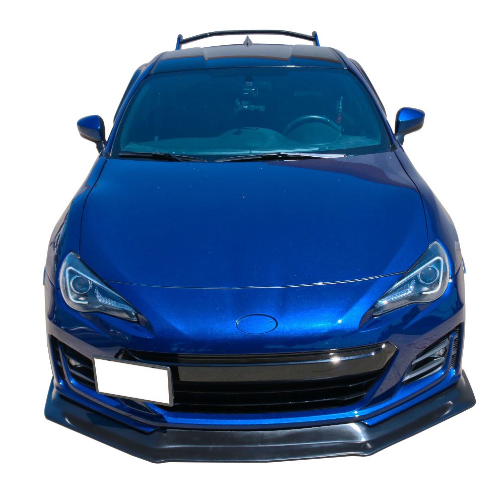 IKON MOTORSPORTS PU Black Front Bumper Lip Spoiler Splitter for 2017-2020 Subaru BRZ - Ikon Style Aerodynamic Upgrade for Enhanced Sporty Look & Performance - Perfect for Car Enthusiasts and Street Racing