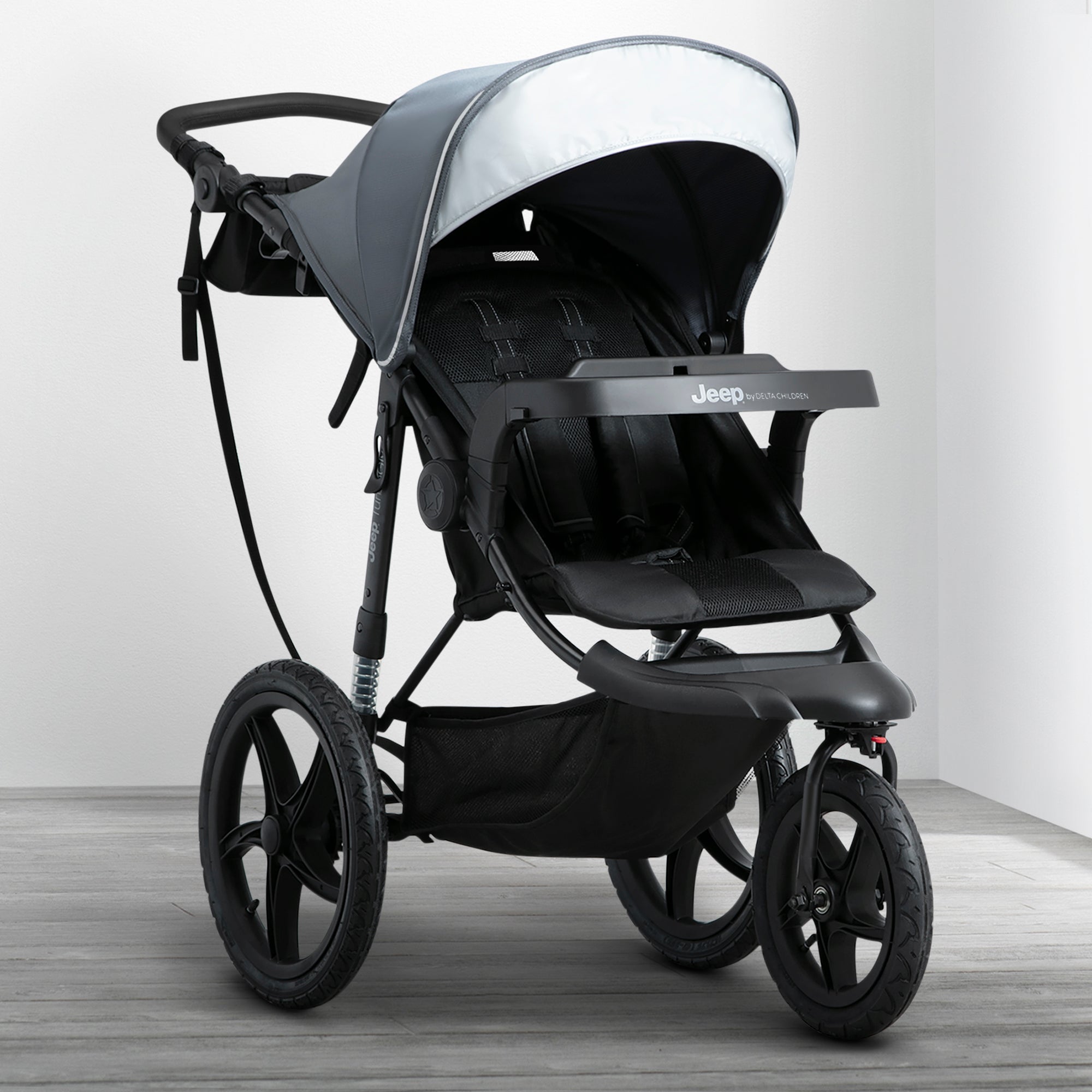 Jeep TurboGlyde All-Terrain Jogging Stroller for Running & Outdoor Adventures - Lightweight Baby Stroller with Shock Absorption for Smooth Rides on Trails, Parks & City Streets