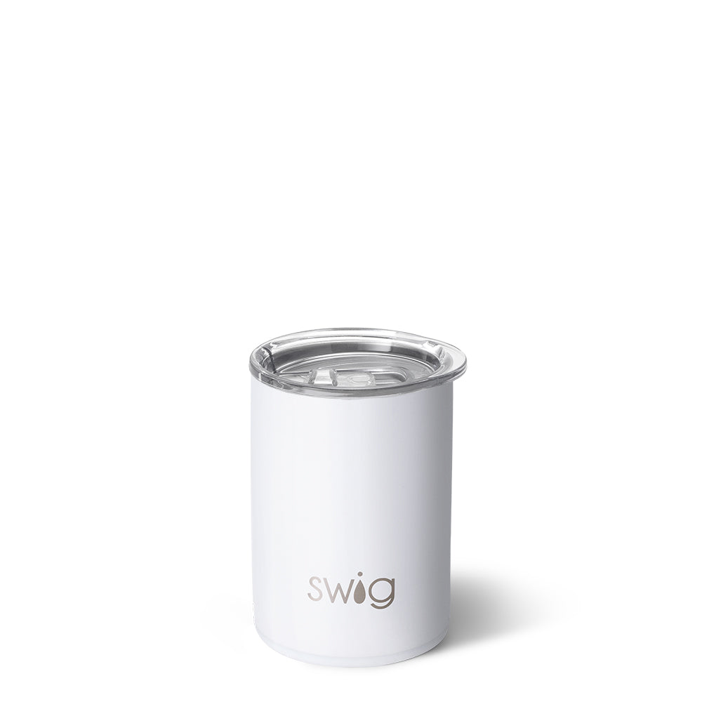 12oz White Insulated Tumbler with Lid & Straw - Perfect for Coffee, Tea & Cold Drinks at Home, Office or Travel
