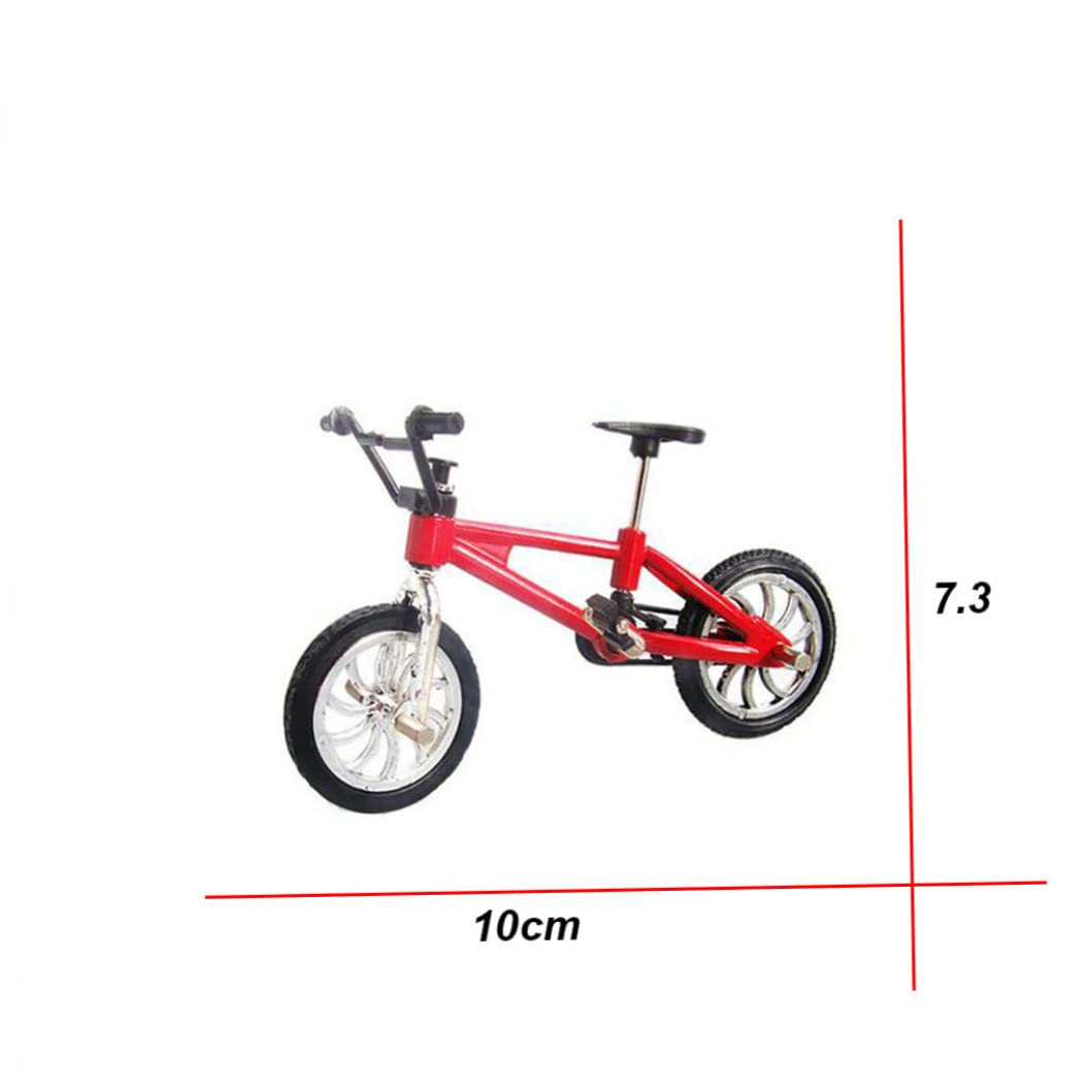 Mini Finger Bikes - Small Mountain Bike Model Toys for Boys & Kids - Red Mini Bicycle Ornament & Racing Bike Toy - Perfect for Desk Decor, Collectibles & Pretend Play