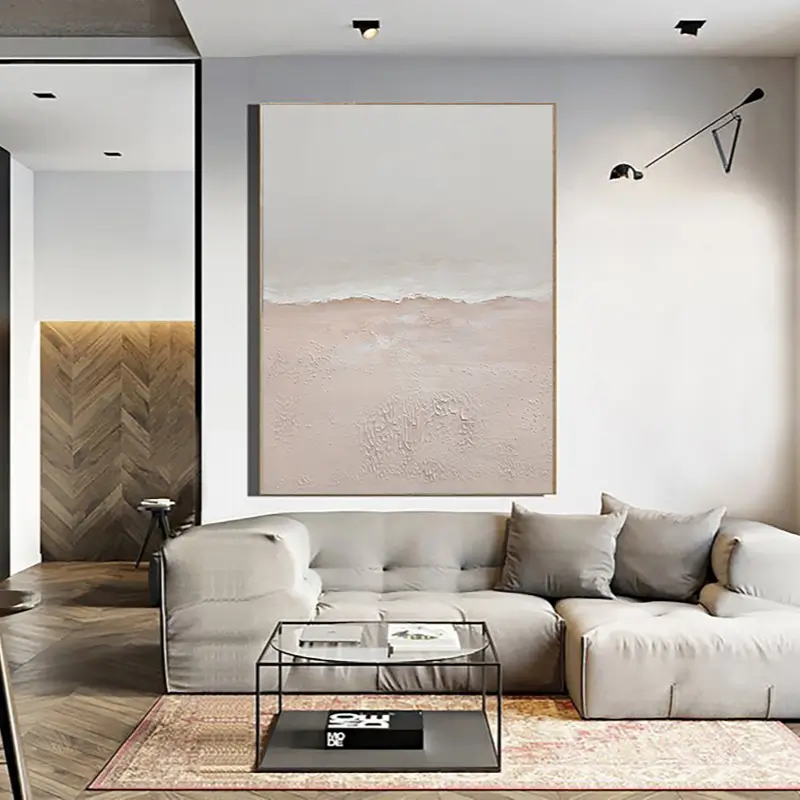 Ocean and Sky Painting #OS 018 - Handmade Canvas Wall Art for Home Decor, Office & Living Room - Serene Seascape Landscape Artwork