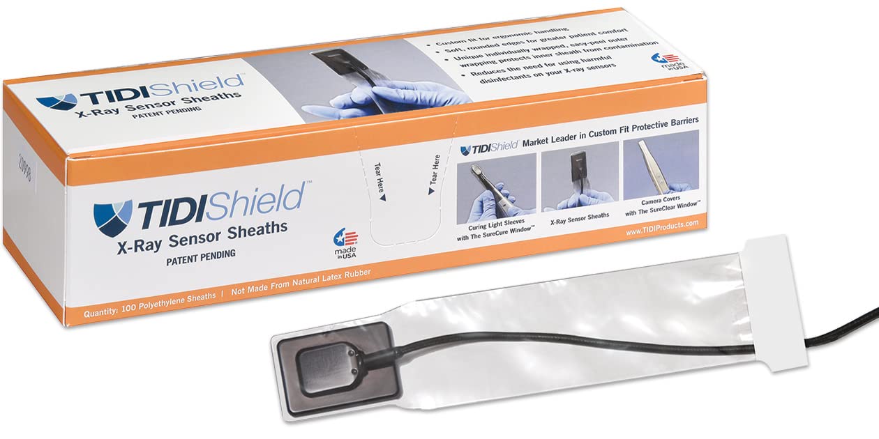 Kodak Size 2 X-Ray Sensor Sheath - 5 Boxes (100 Sheaths per Box, 500 Total) - Disposable Dental Protective Covers for Digital Imaging - Dentist Tools & Dental Supplies for X-Ray Procedures