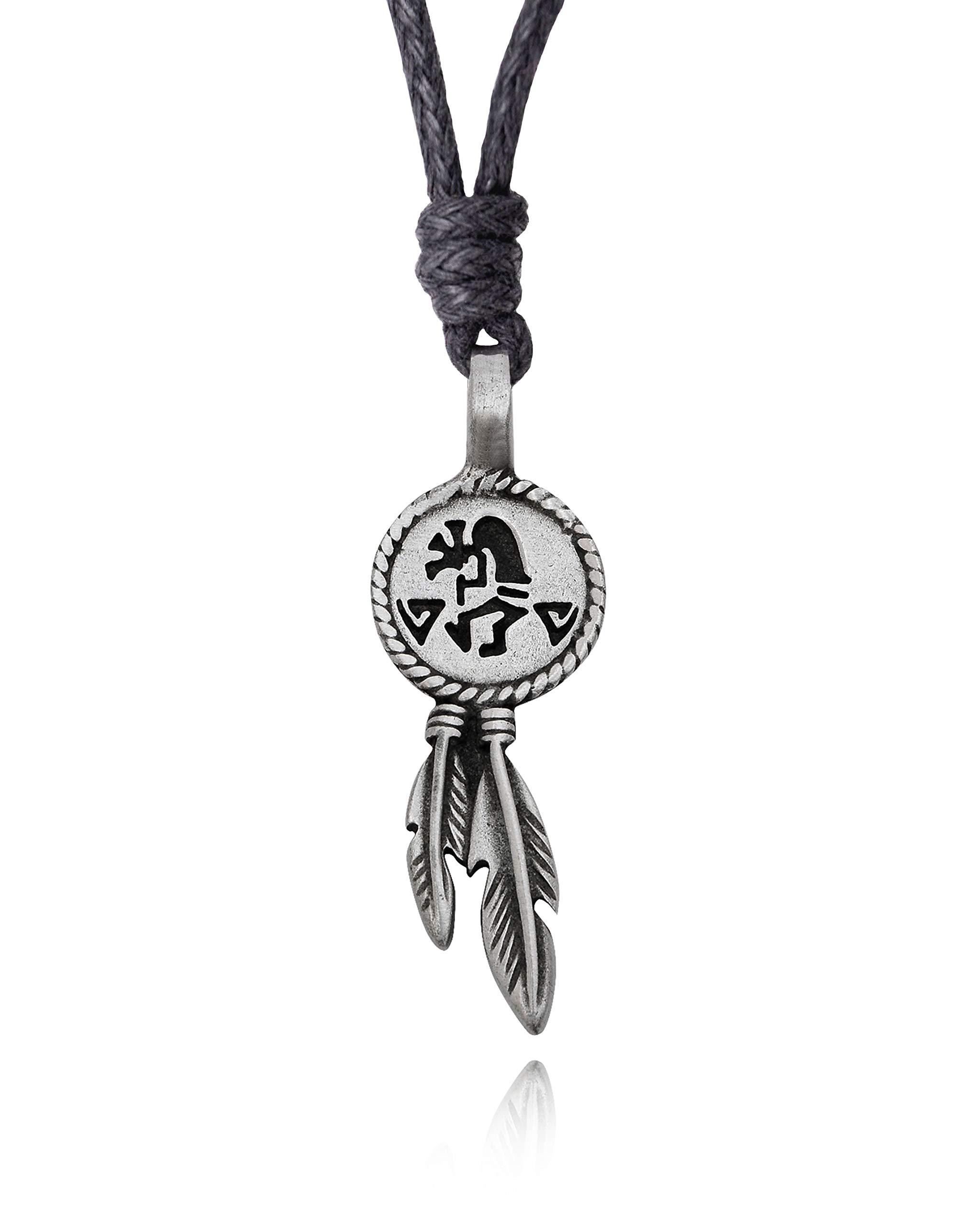 Authentic Native American Silver Pewter Charm Necklace - Handcrafted Pendant Jewelry for Women - Perfect for Boho Fashion, Gift Giving & Cultural Events
