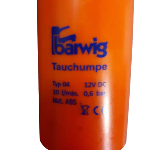 12V BARWING Submersible Water Pump 600L/H High Flow for RV, Aquarium, Pond, Hydroponics - Ideal for Water Features, Tabletop Fountains & Garden Ponds