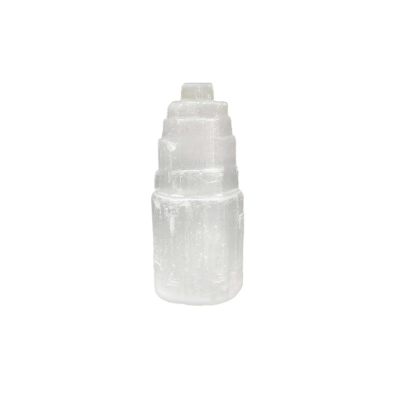 Natural Self Standing Selenite Crystal Pagoda Tower - Energy Cleansing & Healing Stone for Meditation, Chakra Alignment - Spiritual Home Decor & Protection Crystal (12