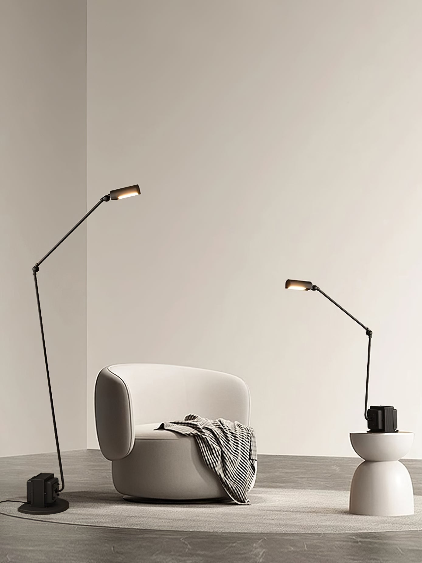 Modern Dynamo LED Floor Lamp - Adjustable Brightness & Color Temperature for Living Room, Bedroom, or Office - Energy Efficient Standing Light with Remote Control