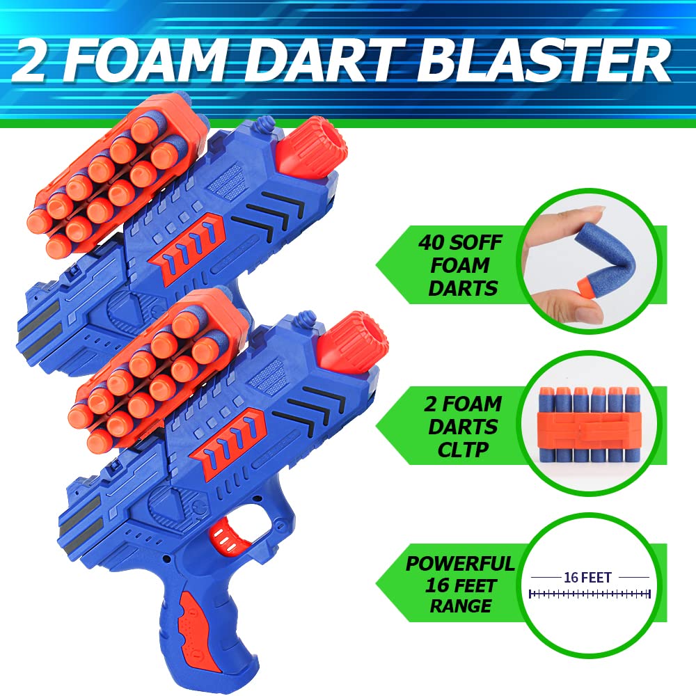 BAODLON Electronic Shooting Target Game Set with Auto-Scoring & Reset - Foam Dart Toy Gun Included - Fun Shooting Game for Kids Ages 5-10 - Perfect Gift for Boys - Compatible with 2 Toy Guns - Great for Indoor/Outdoor Play, Birthday Parties & Family Game Nights