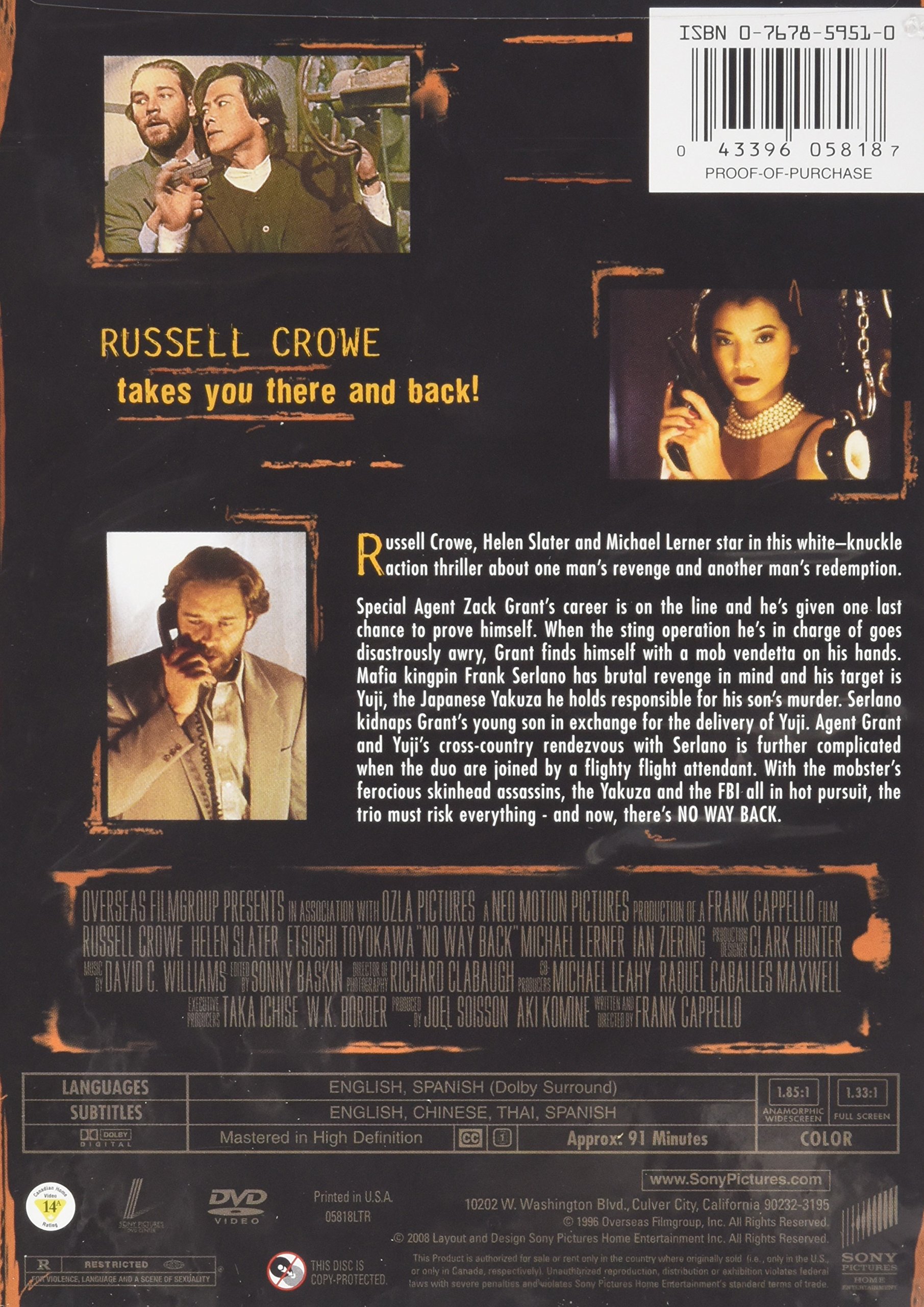No Way Back DVD - Thriller Movie for Home Entertainment & Movie Nights | Perfect for Film Enthusiasts & Collectors